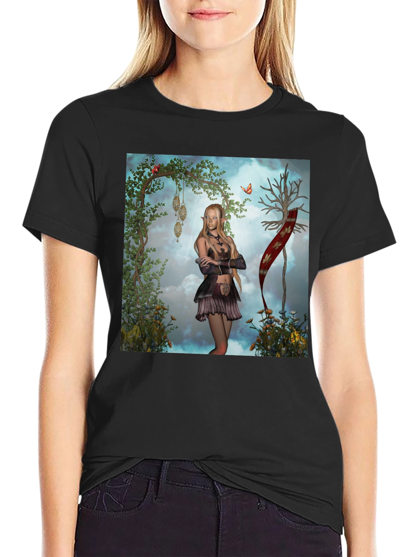 Fantasy Elf T-Shirt - Unique Graphic Tee