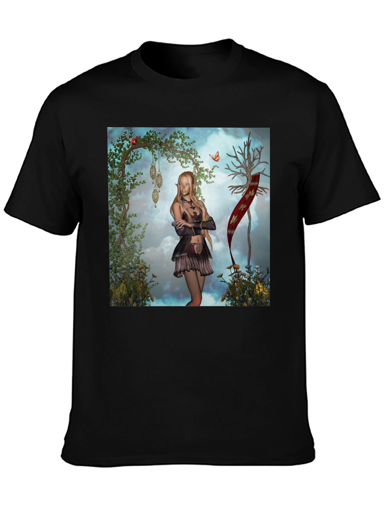 Fantasy Elf T-Shirt - Unique Graphic Tee