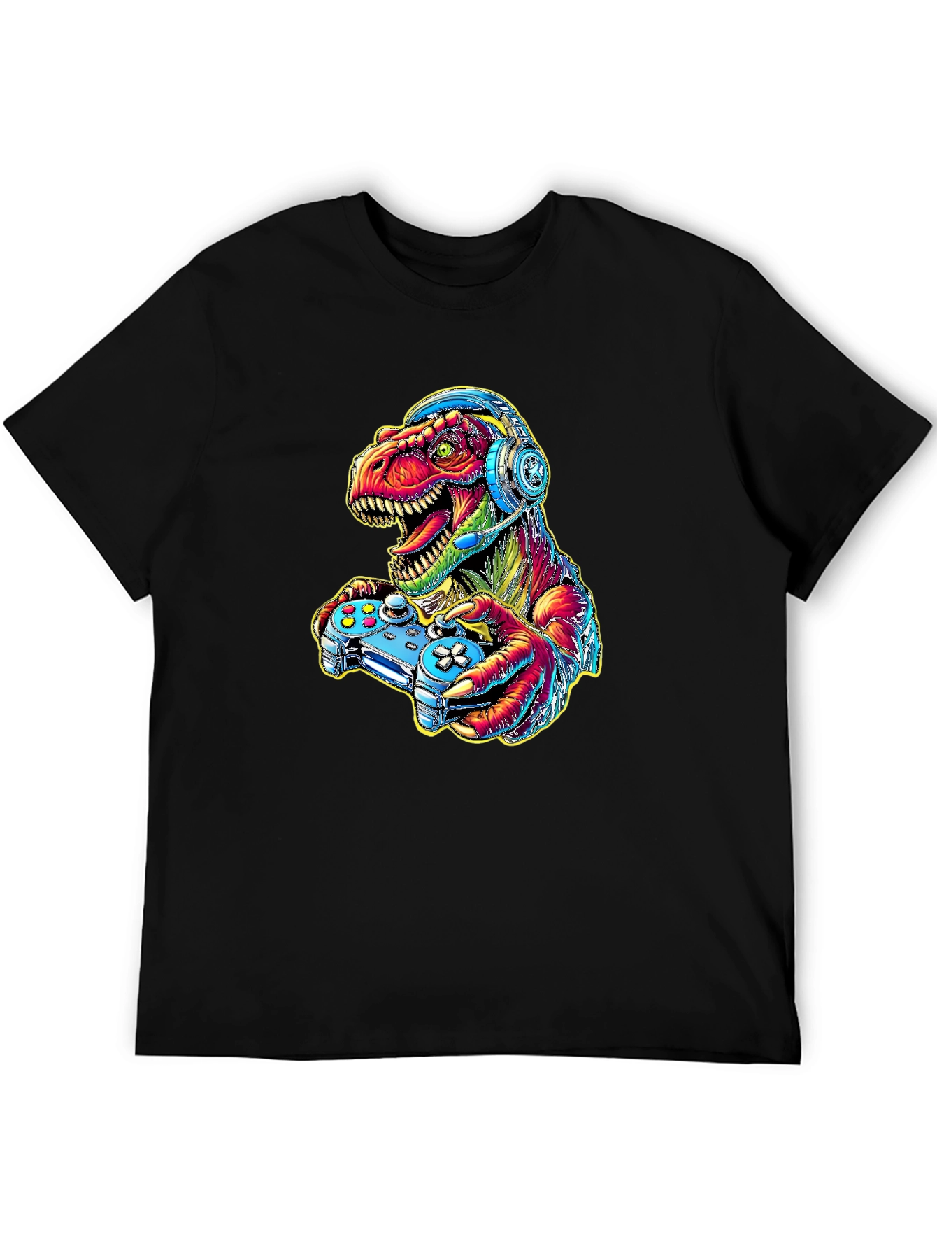 Gamer Dino T-Shirt - Cool Graphic Tee