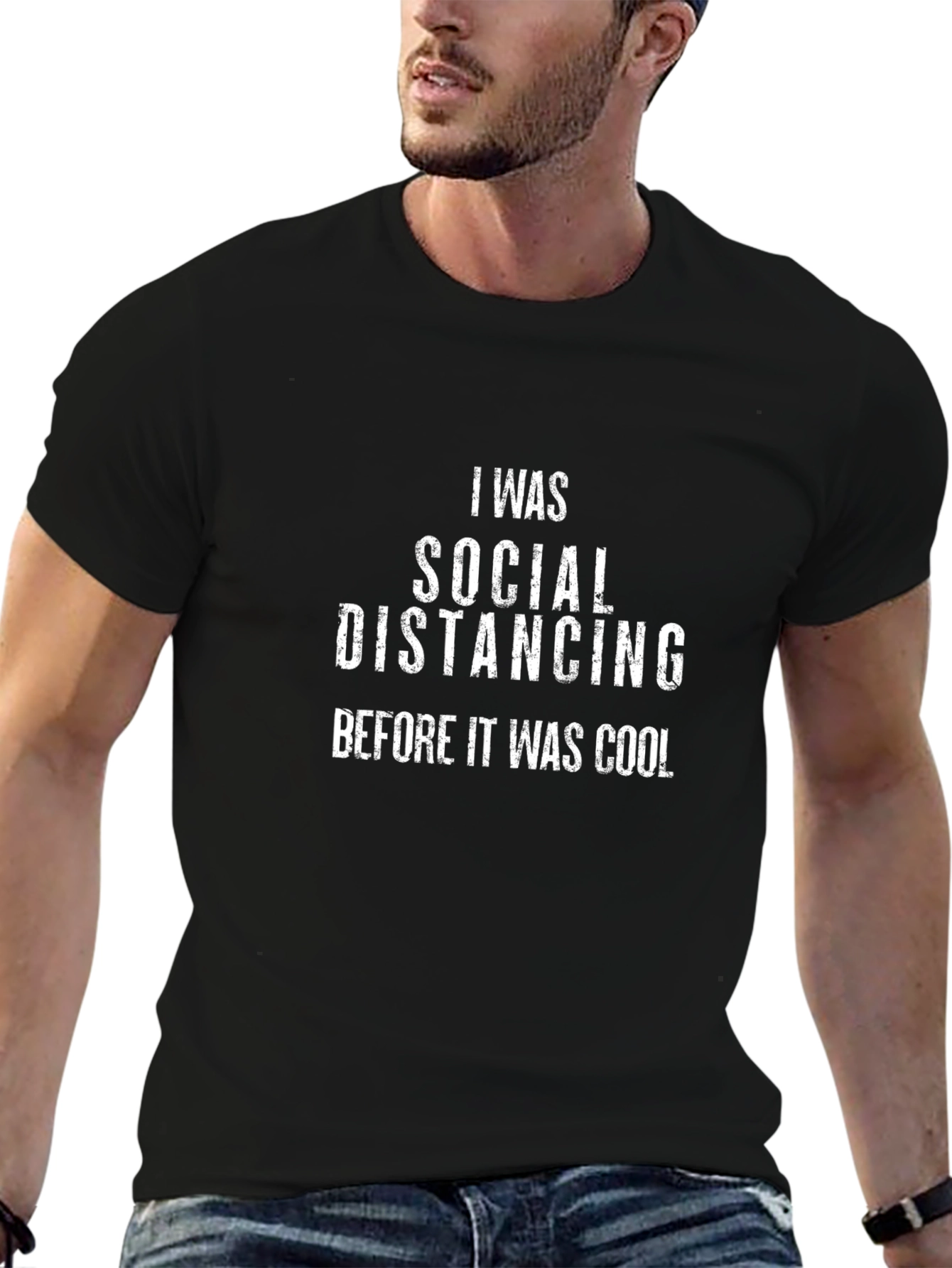 Social Distancing Slogan Tee