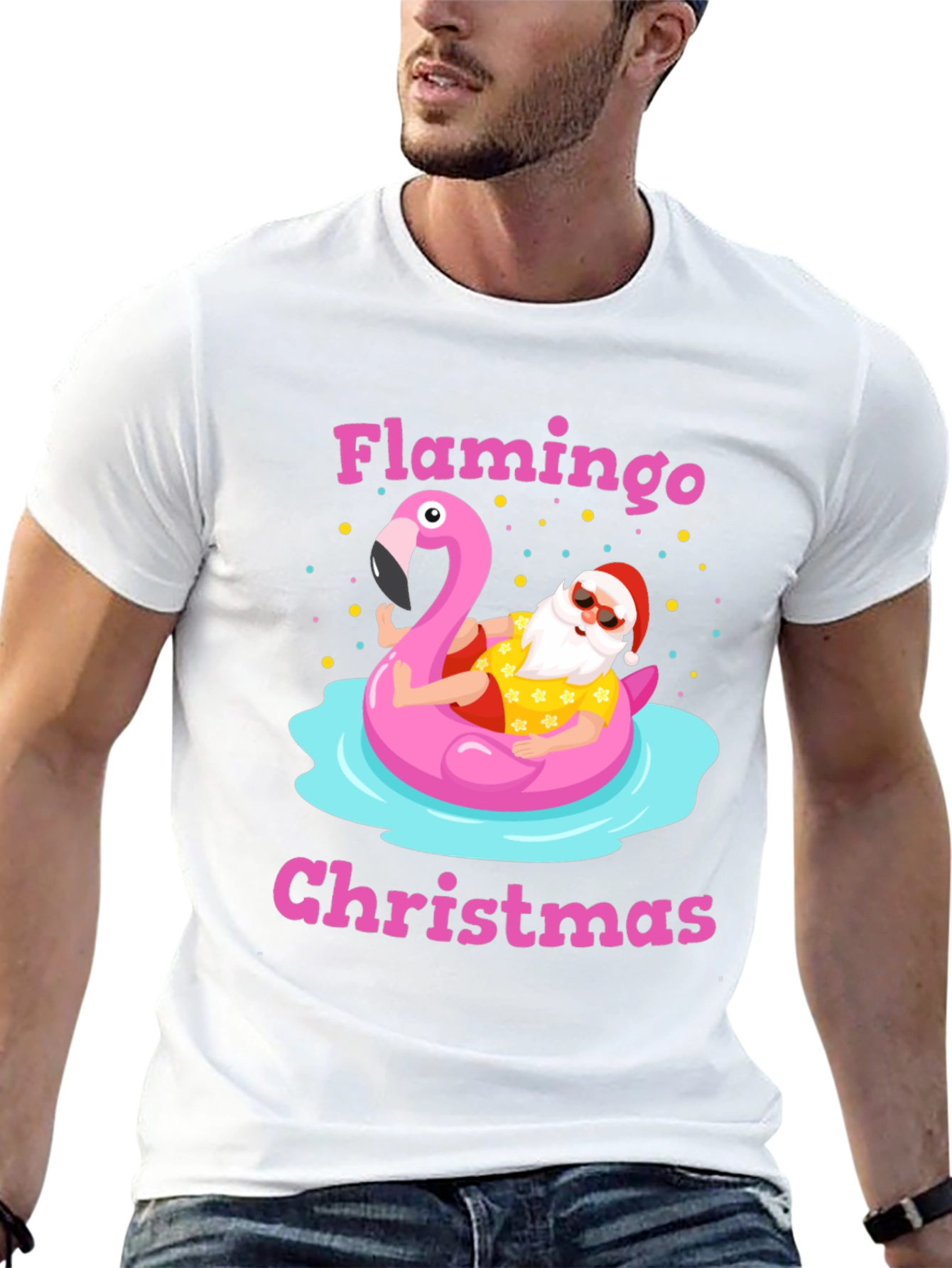 Flamingo Christmas Graphic Tee
