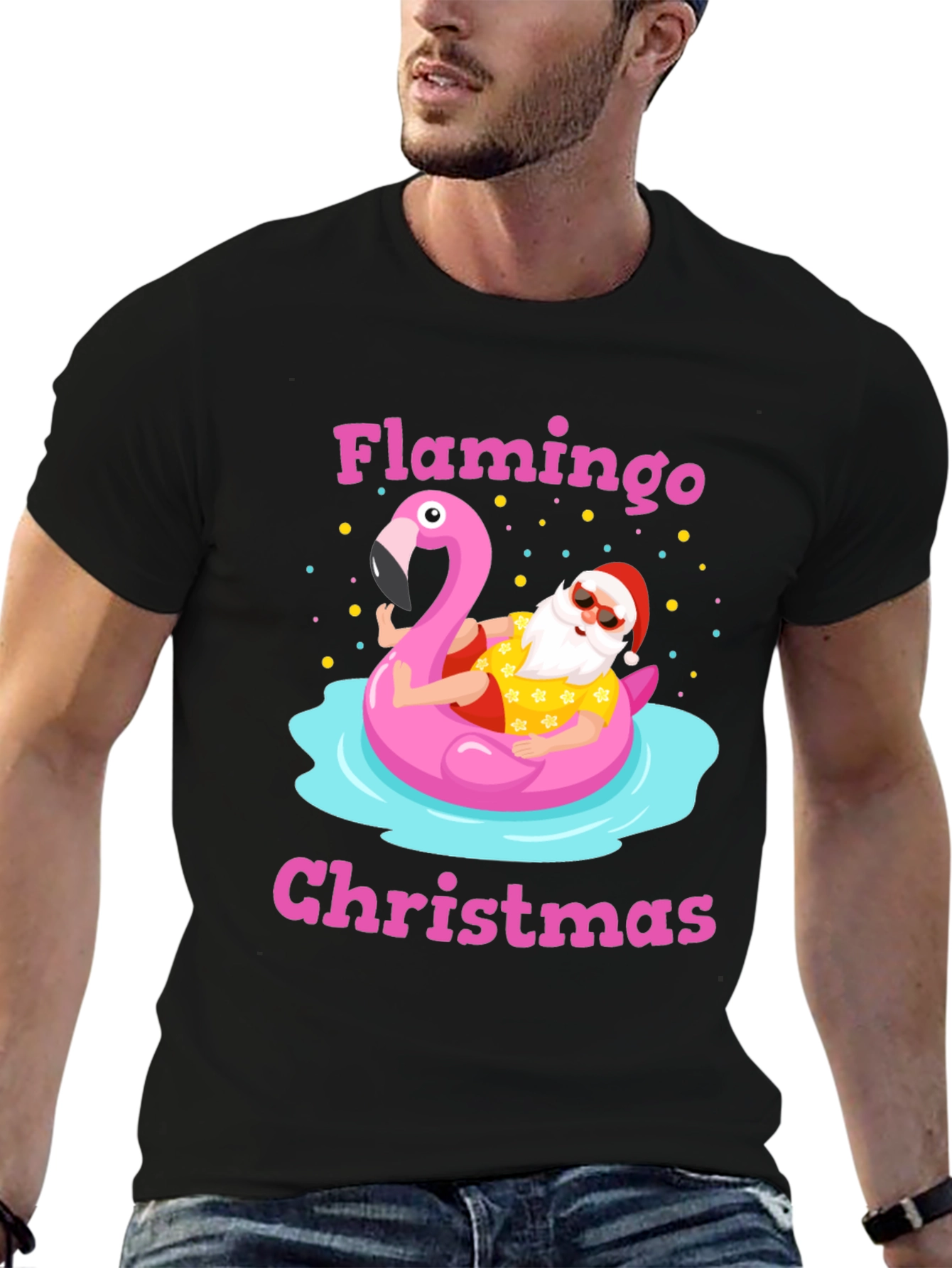 Flamingo Christmas Graphic Tee