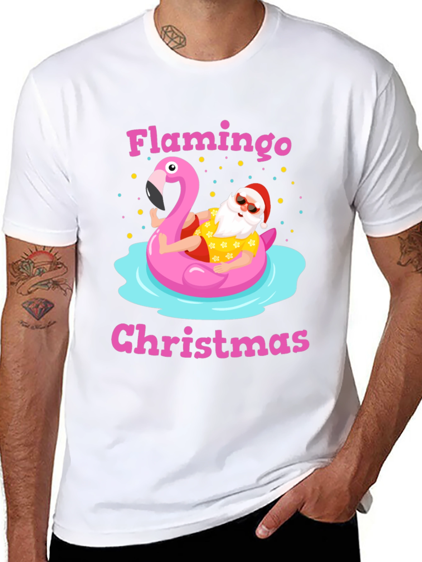 Flamingo Christmas Graphic Tee