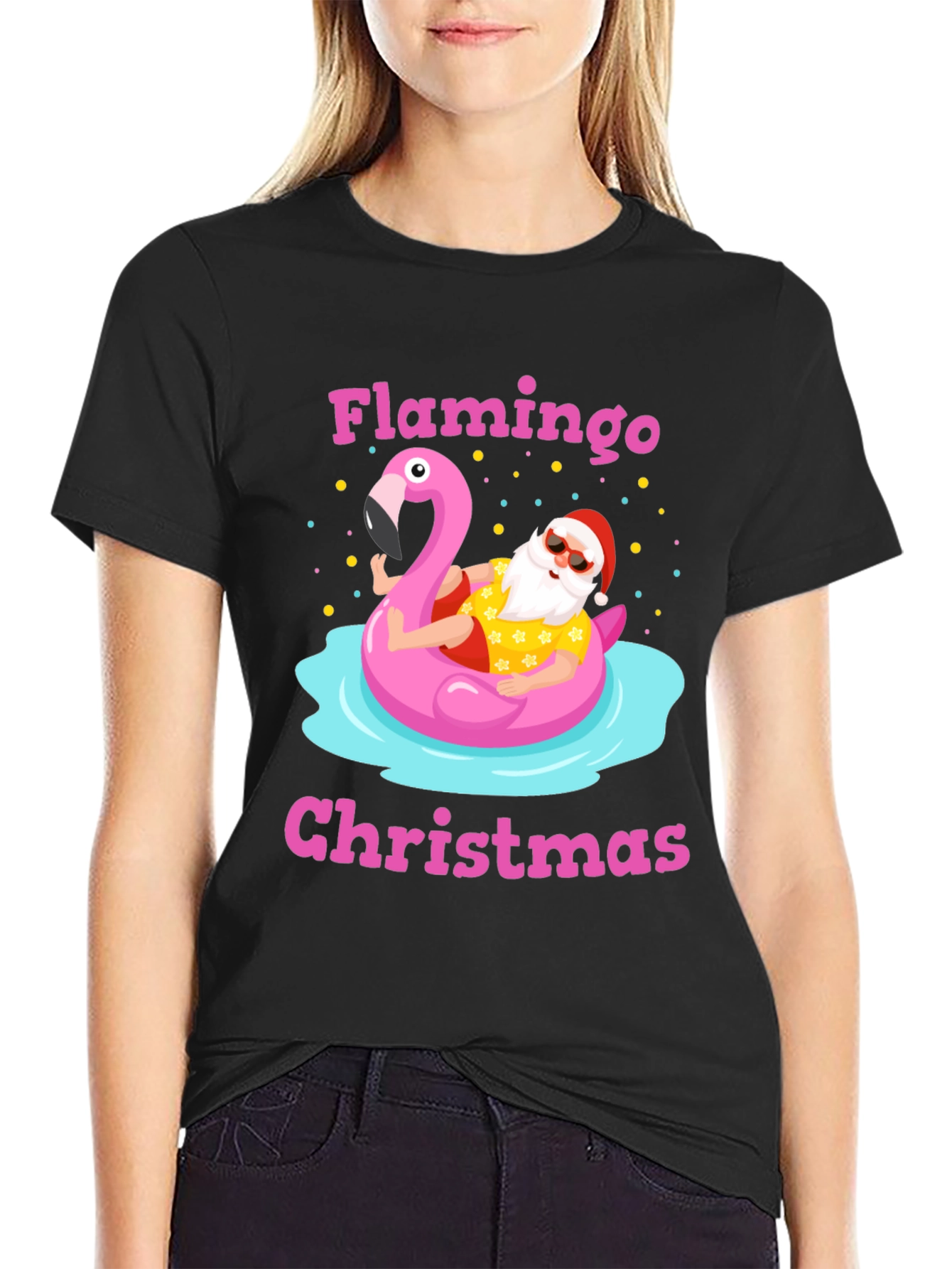 Flamingo Christmas Graphic Tee