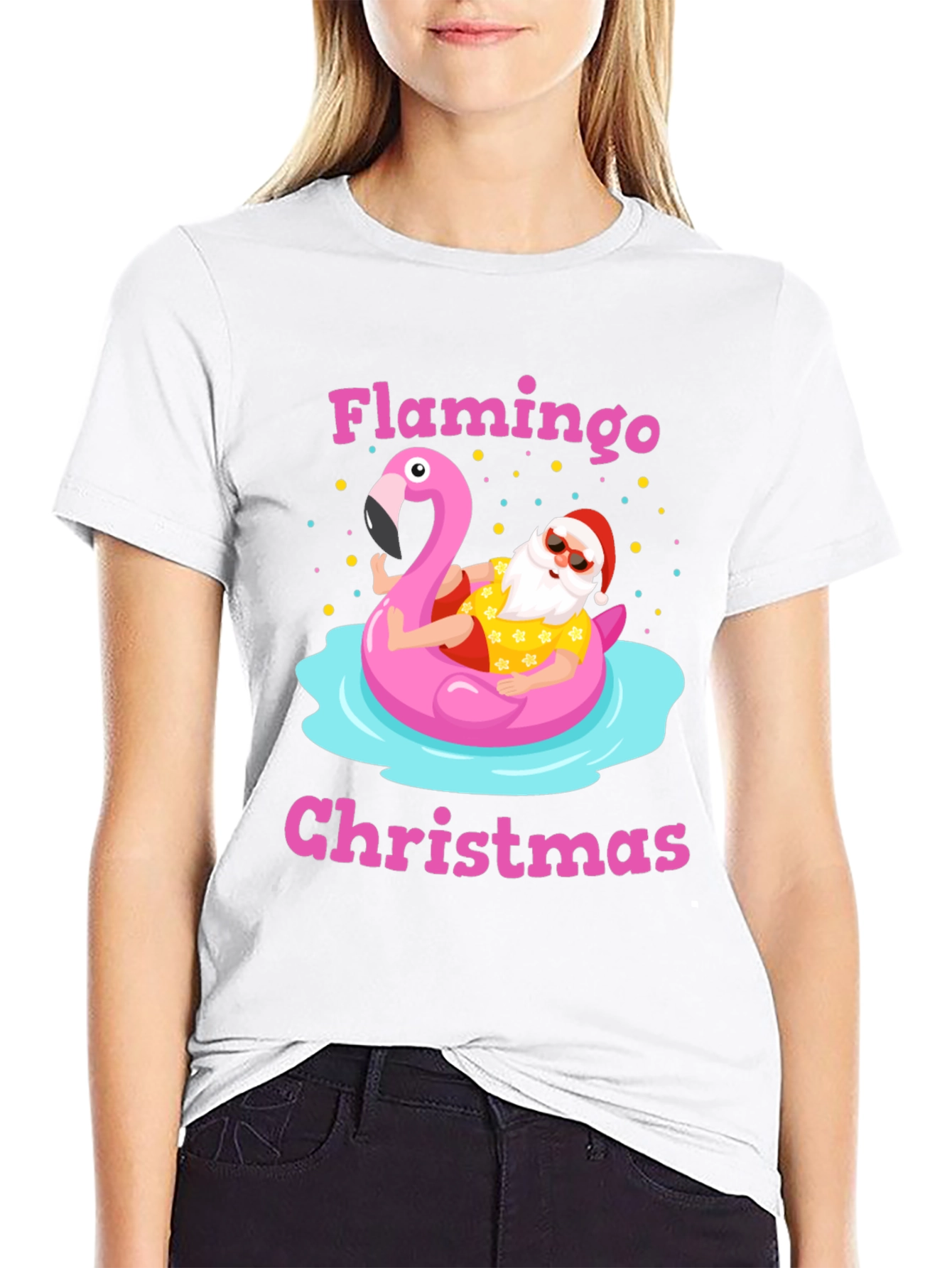 Flamingo Christmas Graphic Tee