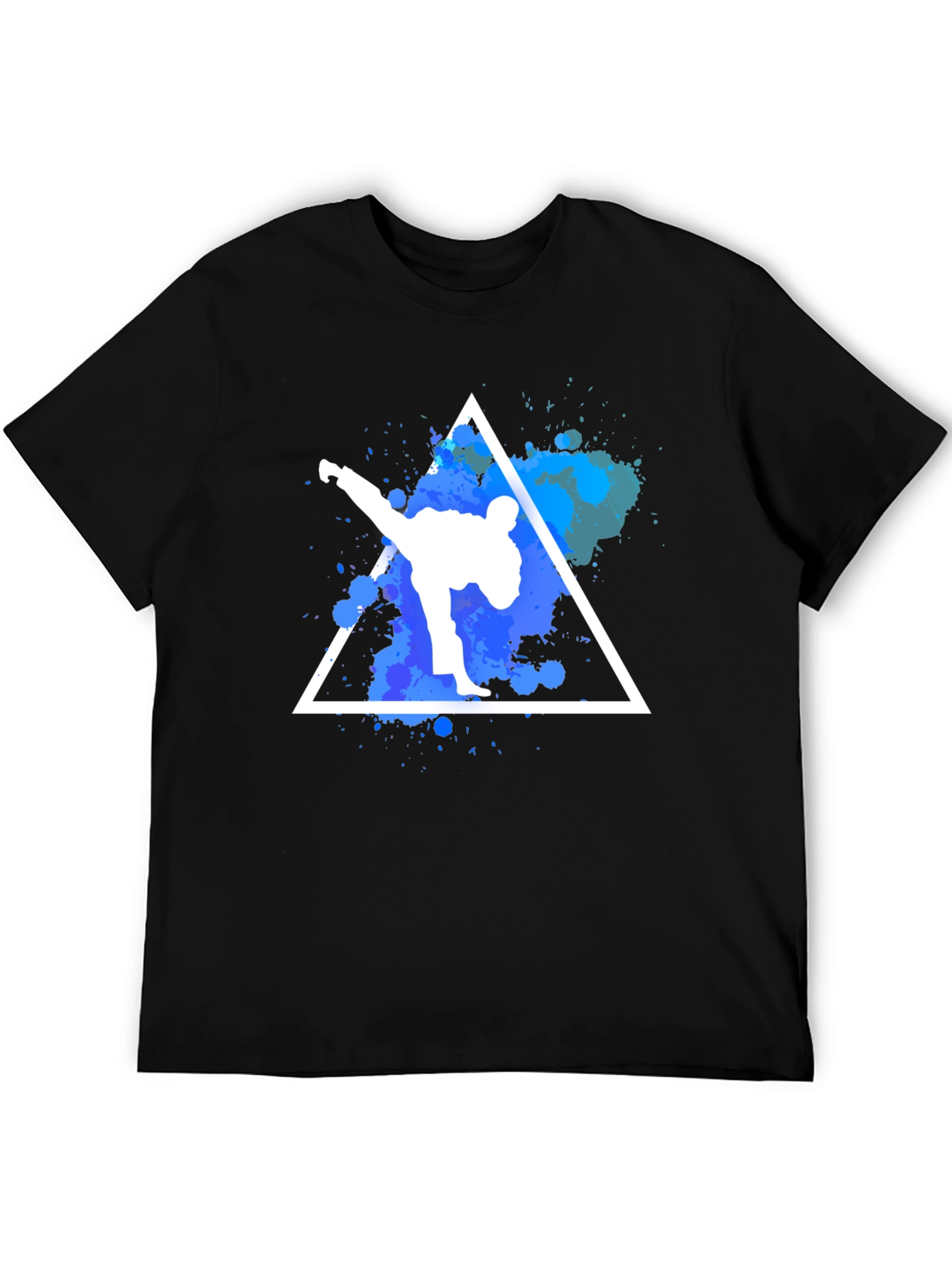 Karate Kick T-Shirt - Black Cotton Graphic Tee