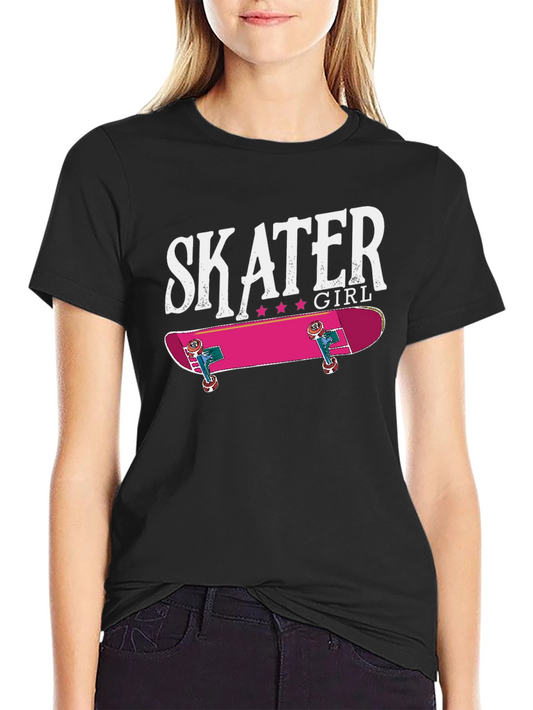 Skater Girl Graphic Tee - Cool Skateboard T-Shirt