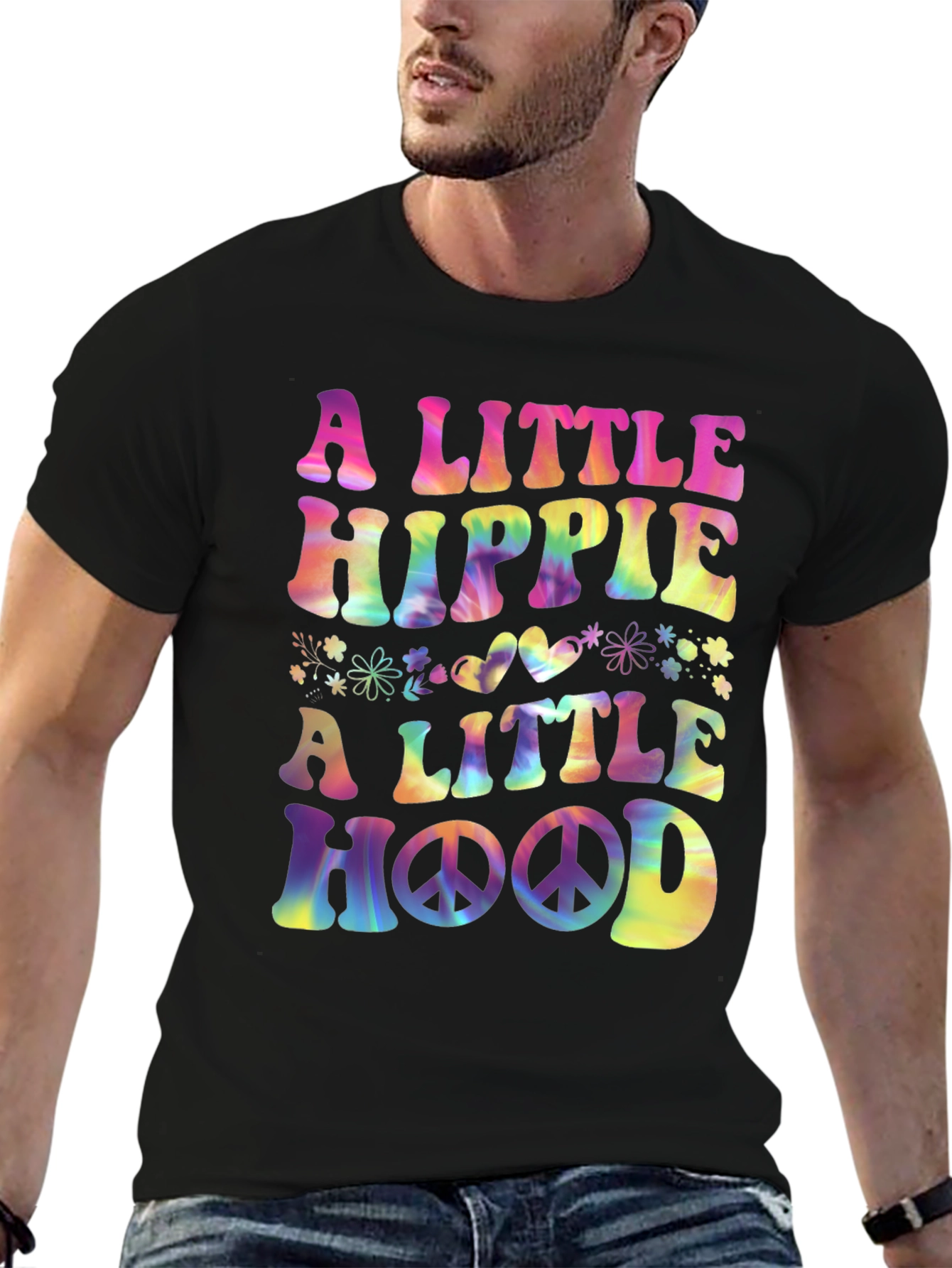 A Little Hippie A Little Hood Graphic Tee