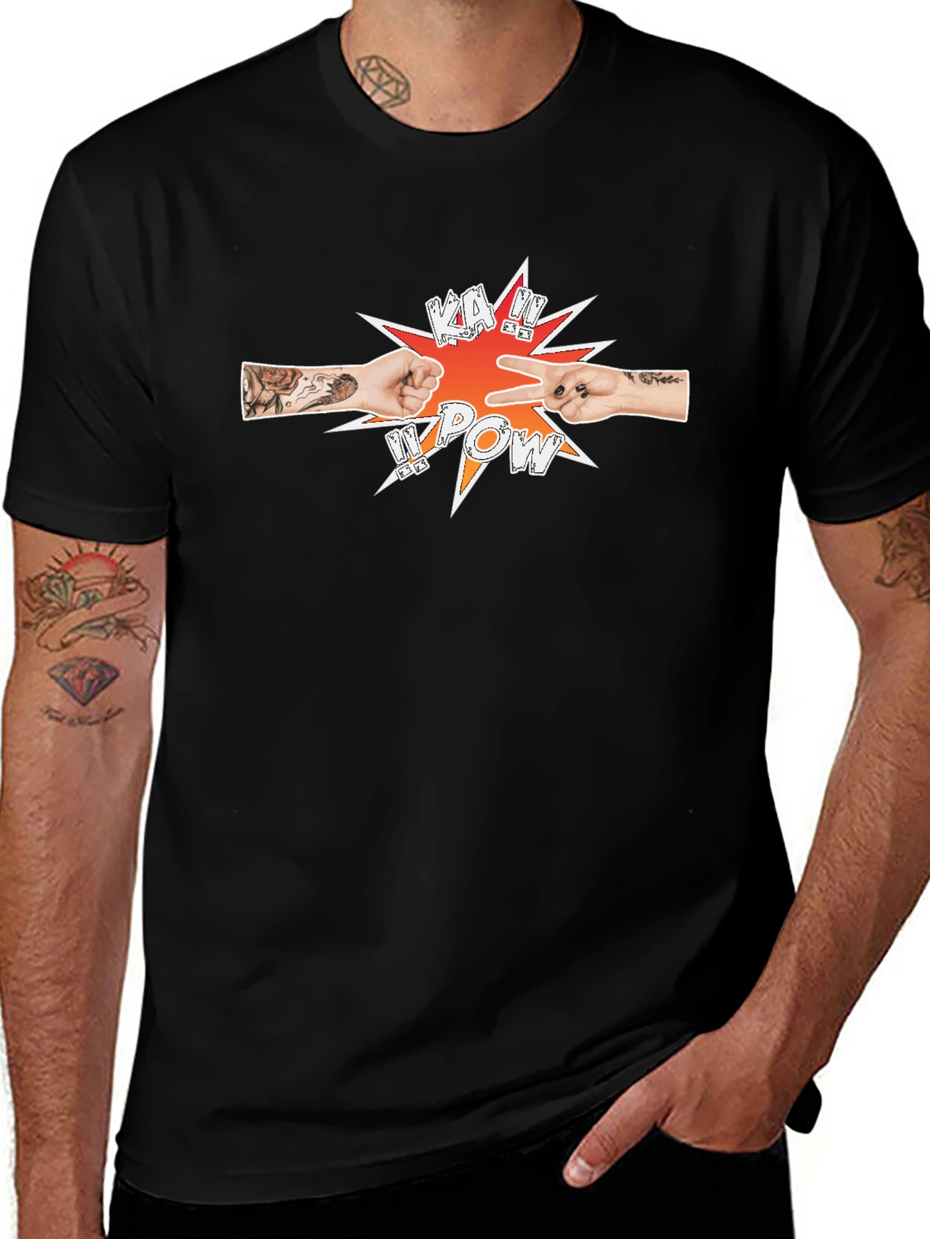 Ka Pow Comic Style Graphic T-Shirt