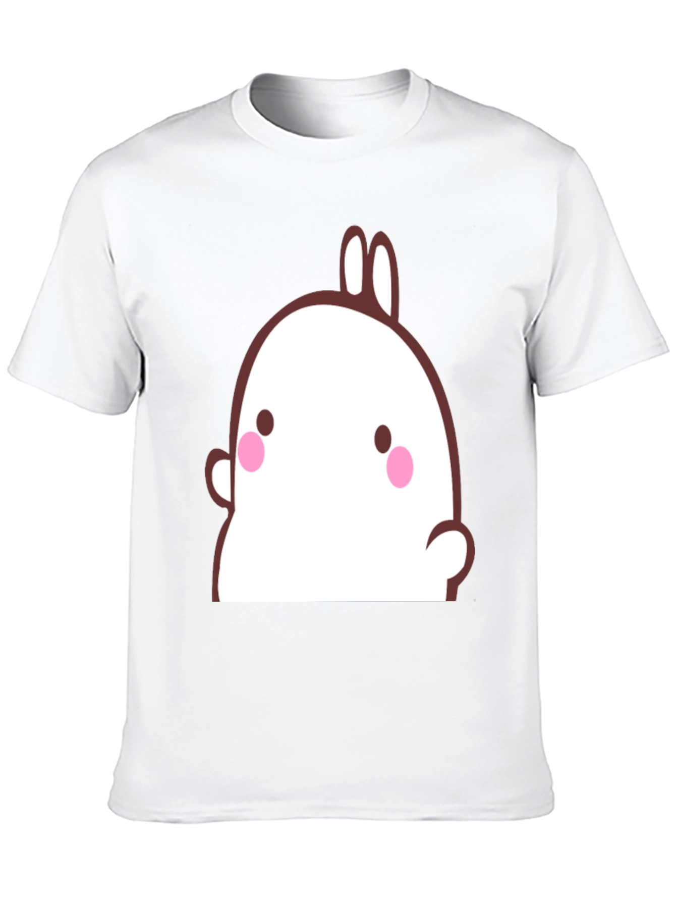Cute Cartoon Bunny Graphic Black T-Shirt