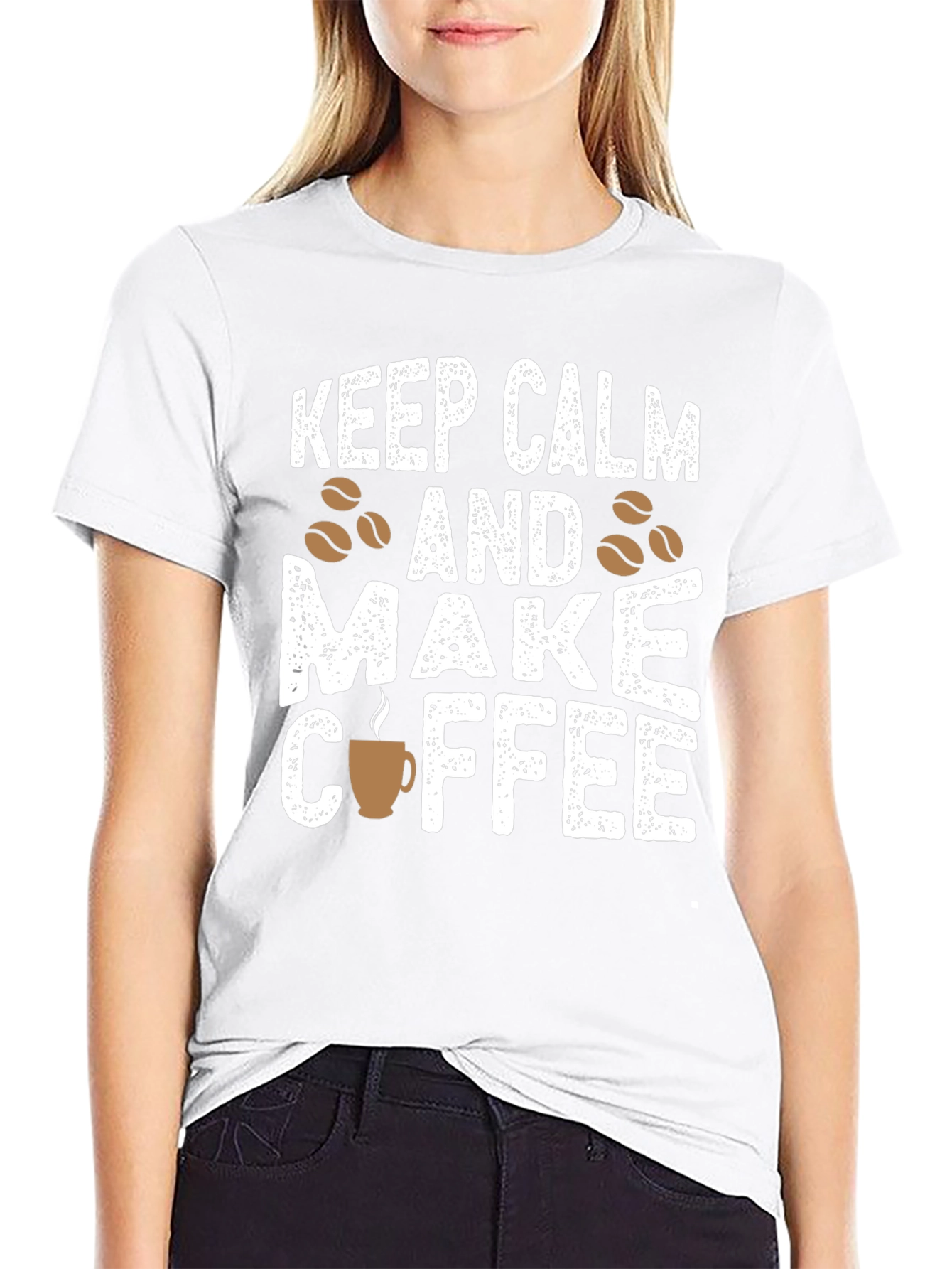 Keep Calm & Make Coffee Graphic T-Shirt