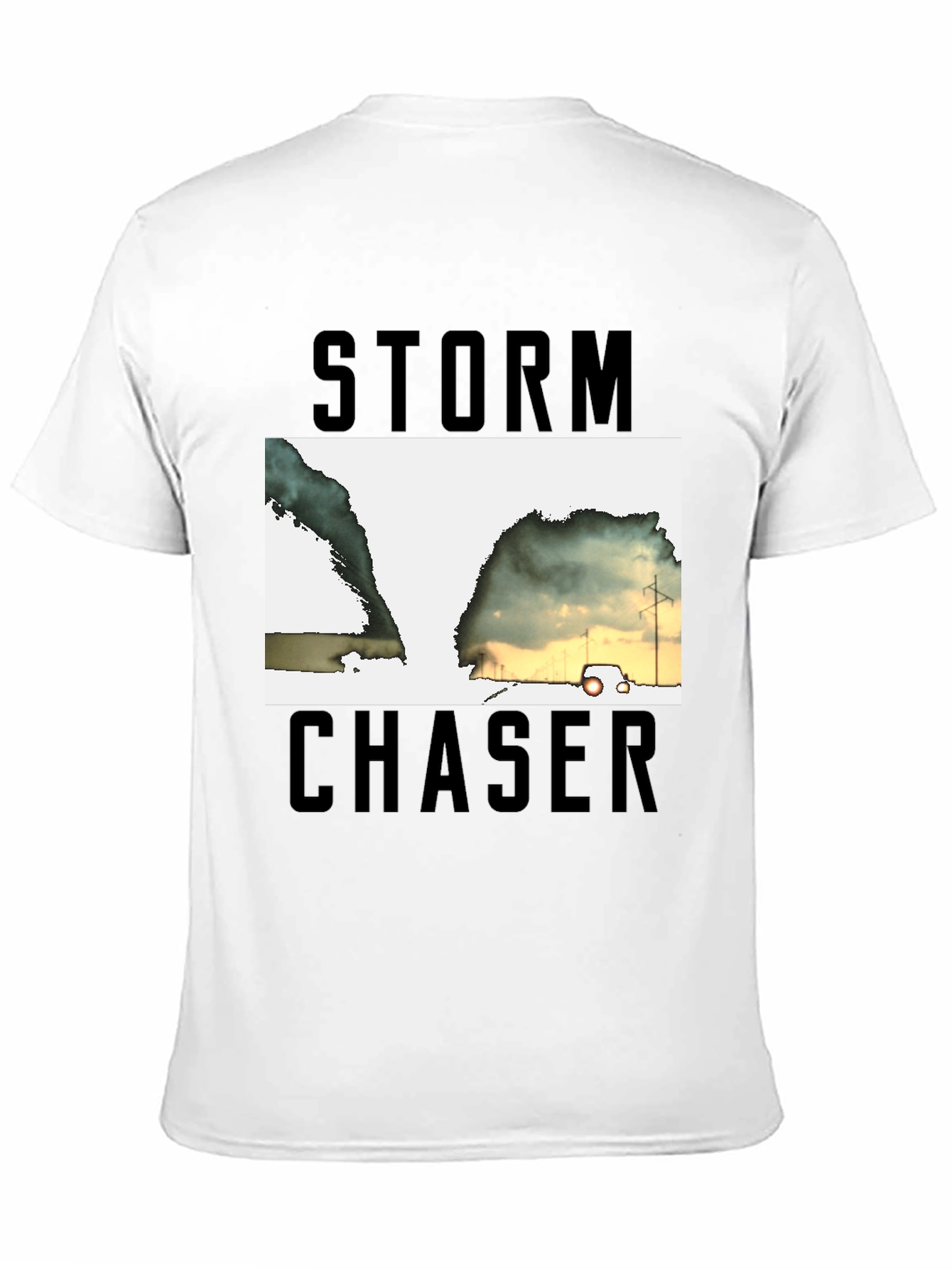 Storm Chaser Graphic Tee - Black Cotton T-Shirt
