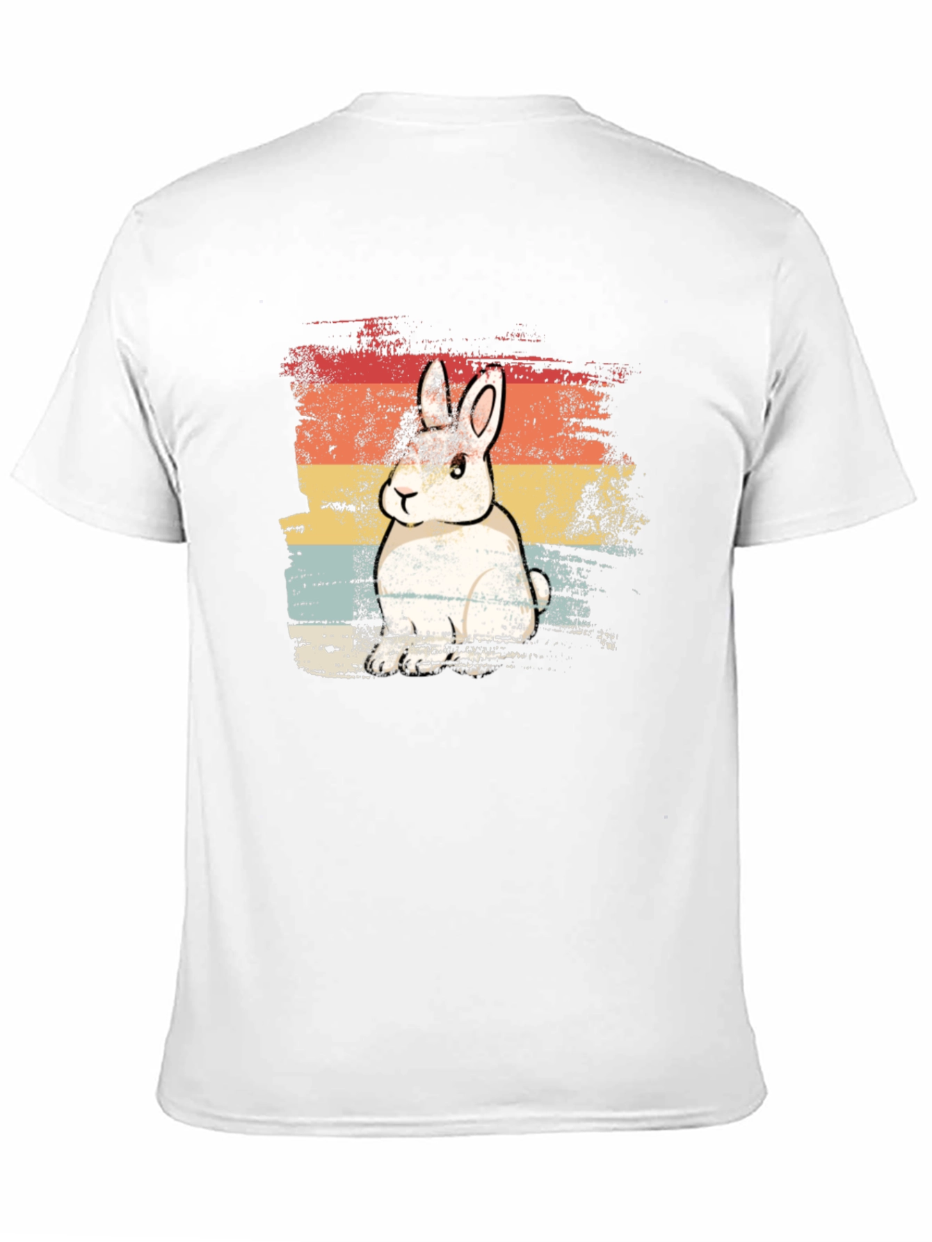Retro Rabbit Graphic Tee - Unisex Black T-Shirt