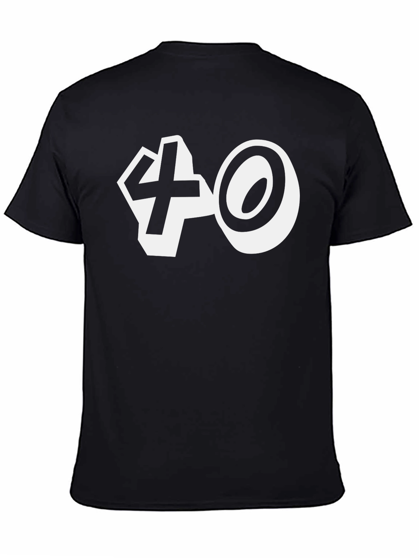 Funny 40th Birthday T-Shirt - White Graphic on Black