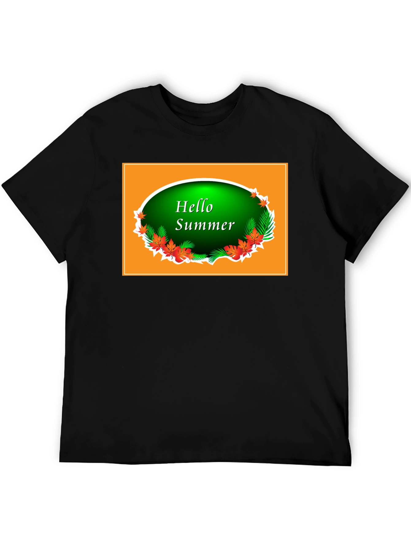Hello Summer Black T-Shirt