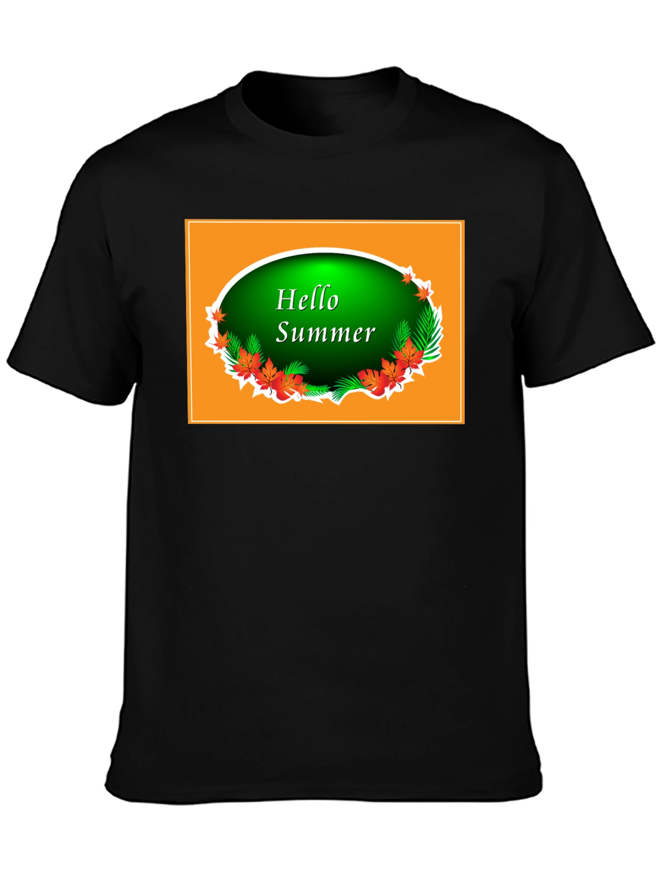 Hello Summer Black T-Shirt