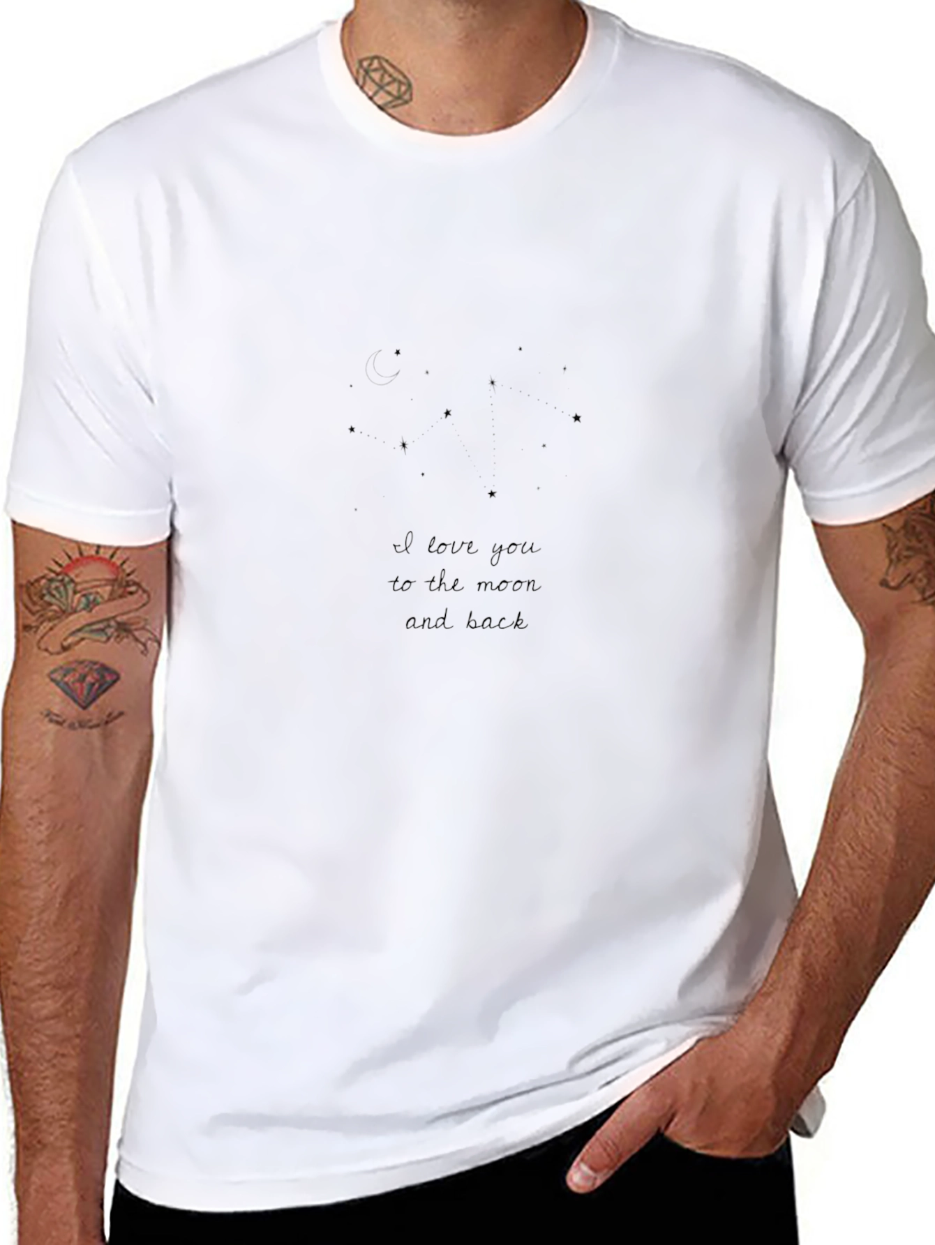 Love You to the Moon and Back Black Tee
