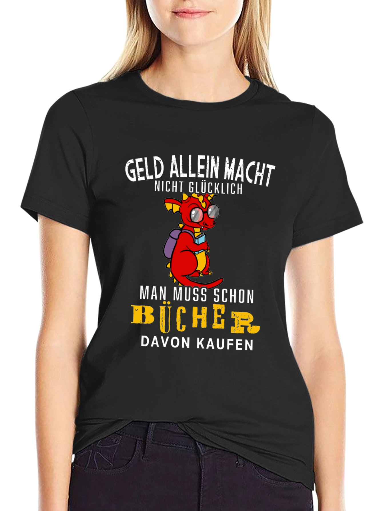 Funny Dragon Book Lover T-Shirt