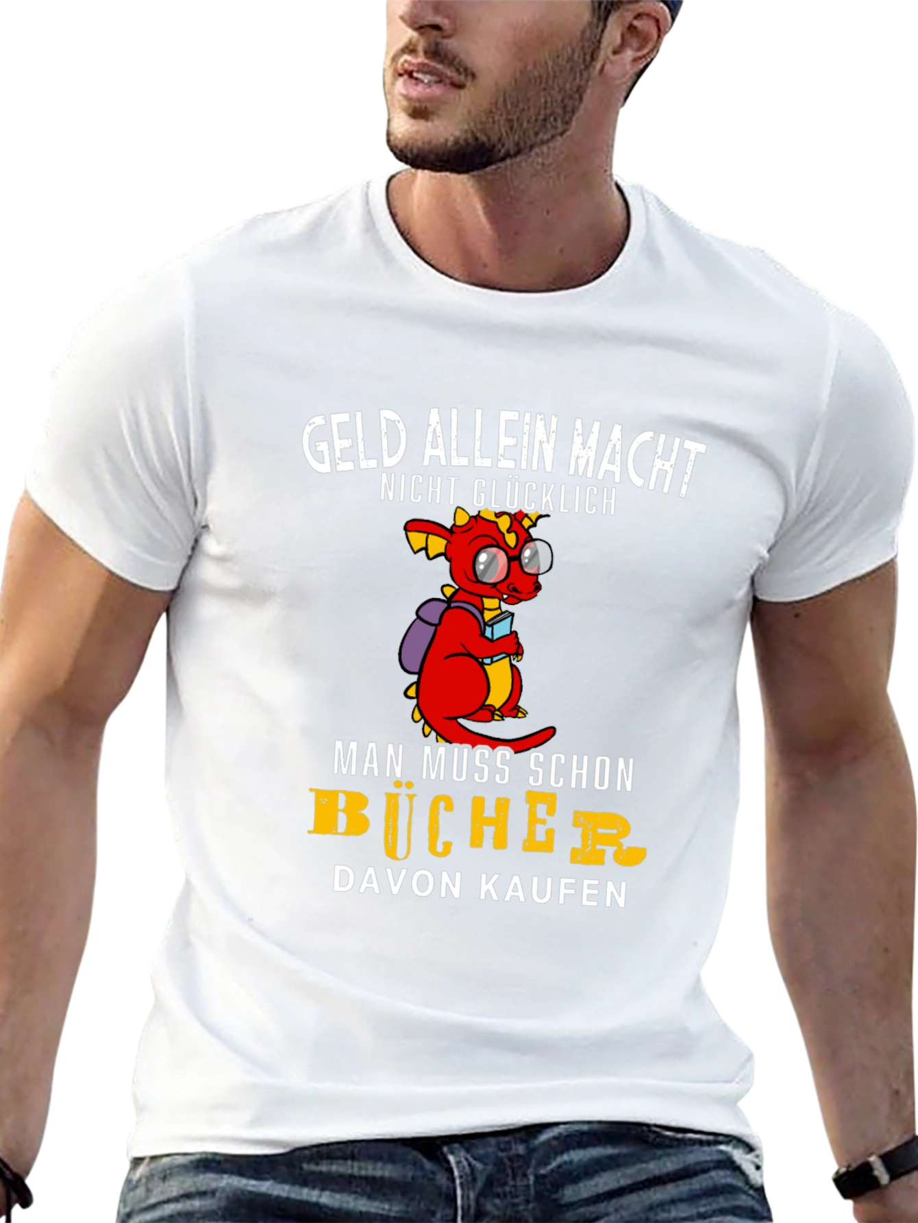 Funny Dragon Book Lover T-Shirt