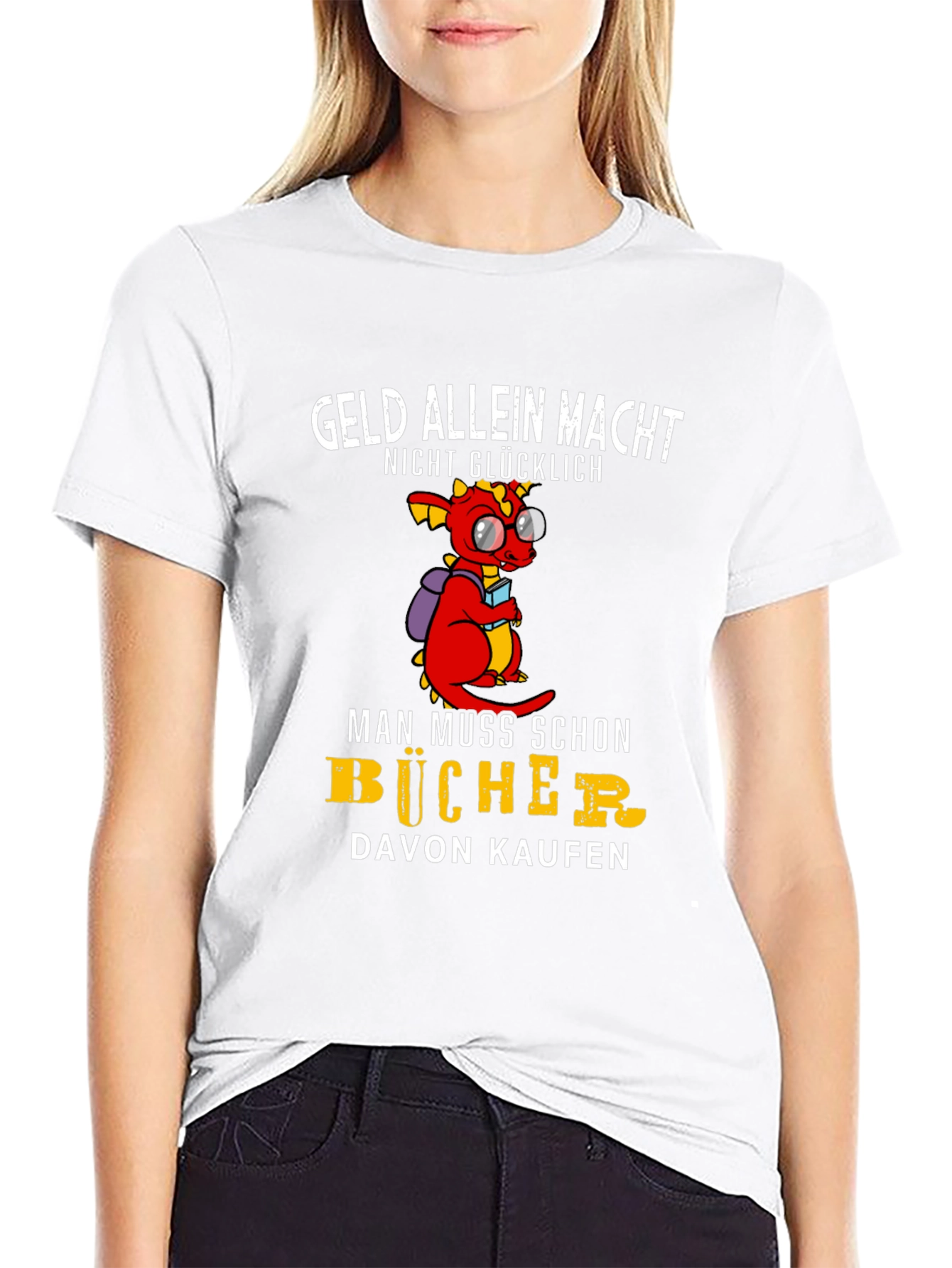 Funny Dragon Book Lover T-Shirt