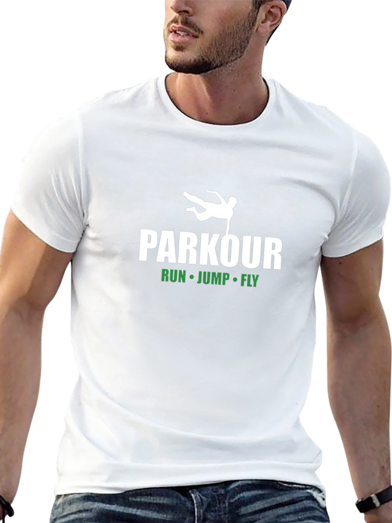 Parkour Run Jump Fly Black T-Shirt