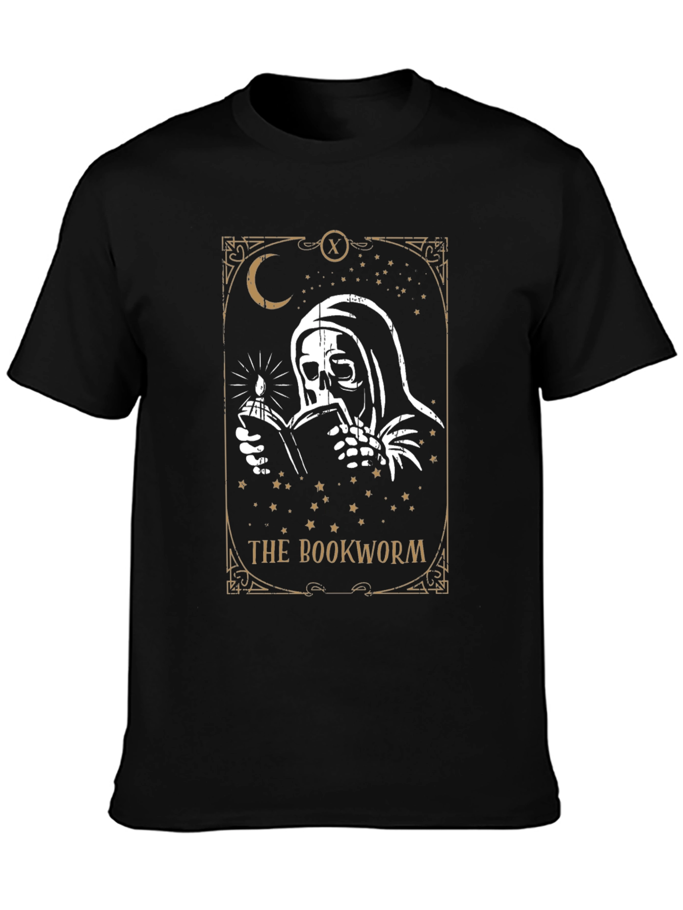 The Bookworm T-Shirt - Reading Grim Reaper Tee