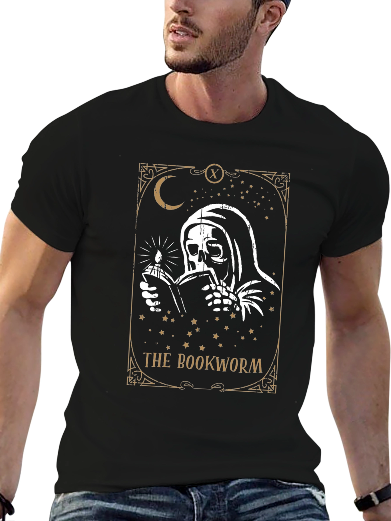 The Bookworm T-Shirt - Reading Grim Reaper Tee