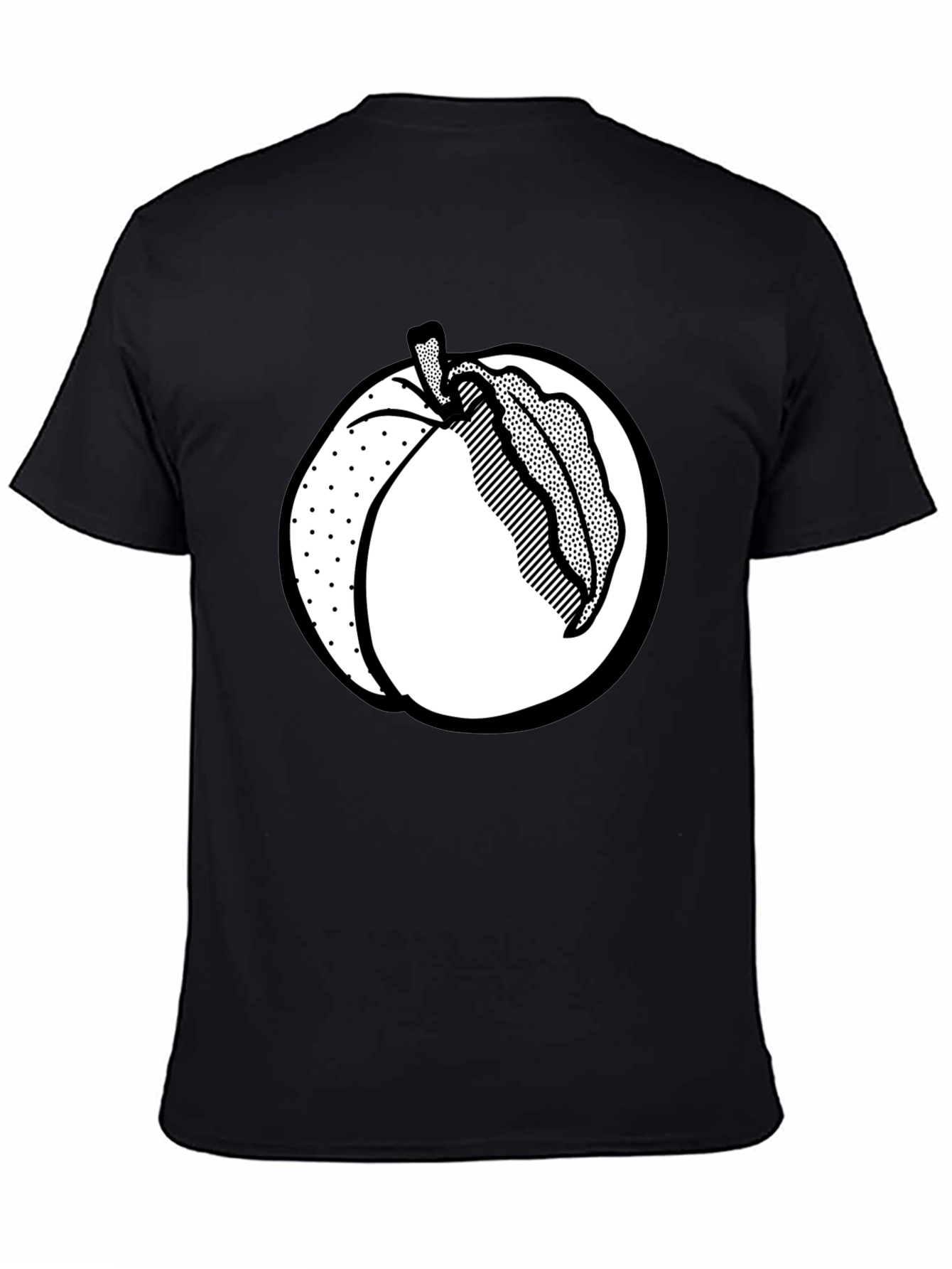 Peach Graphic Tee - Black Unisex Shirt