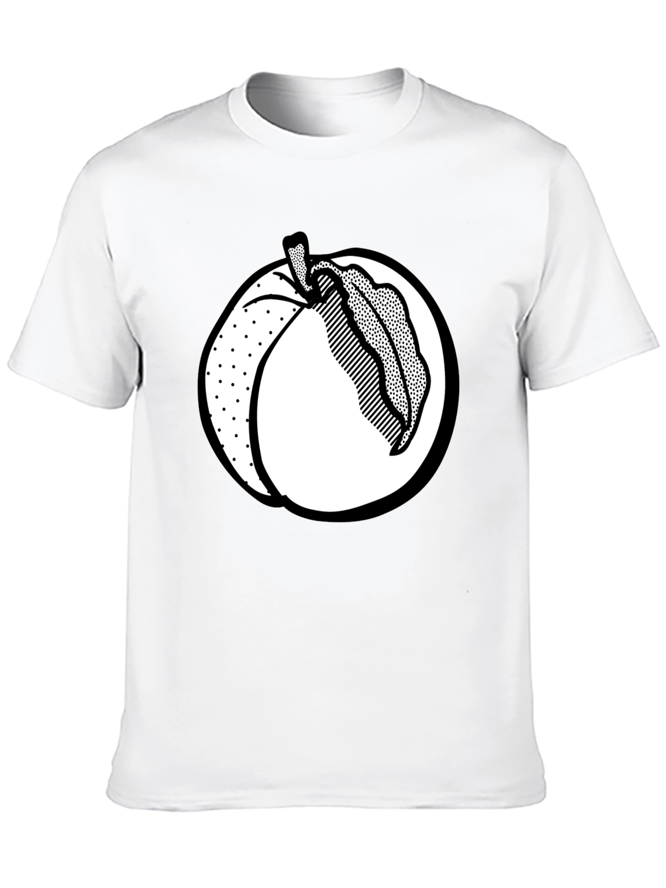 Peach Graphic Tee - Black Unisex Shirt