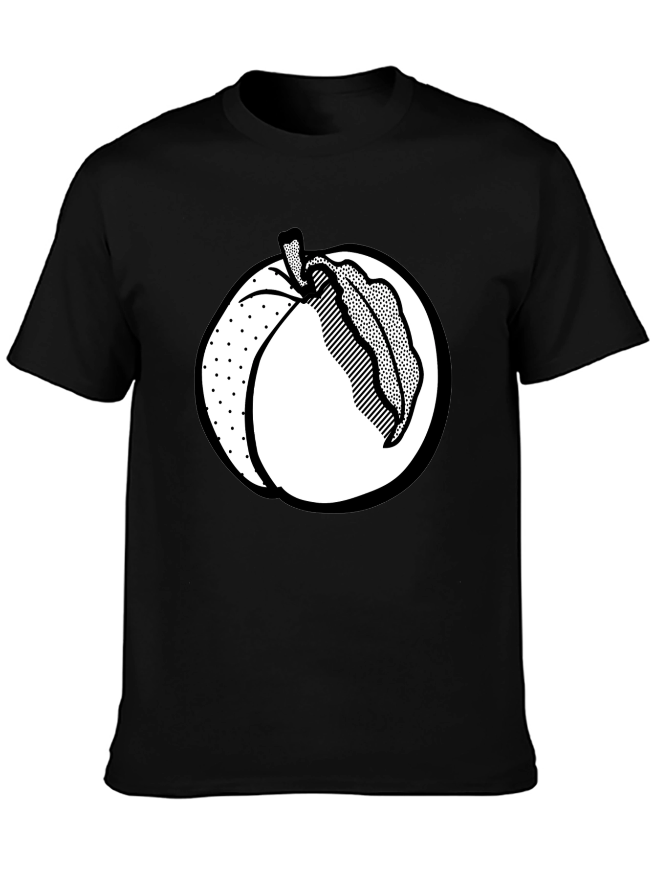 Peach Graphic Tee - Black Unisex Shirt