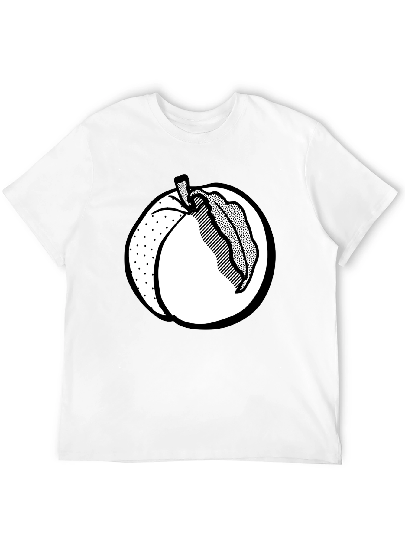 Peach Graphic Tee - Black Unisex Shirt