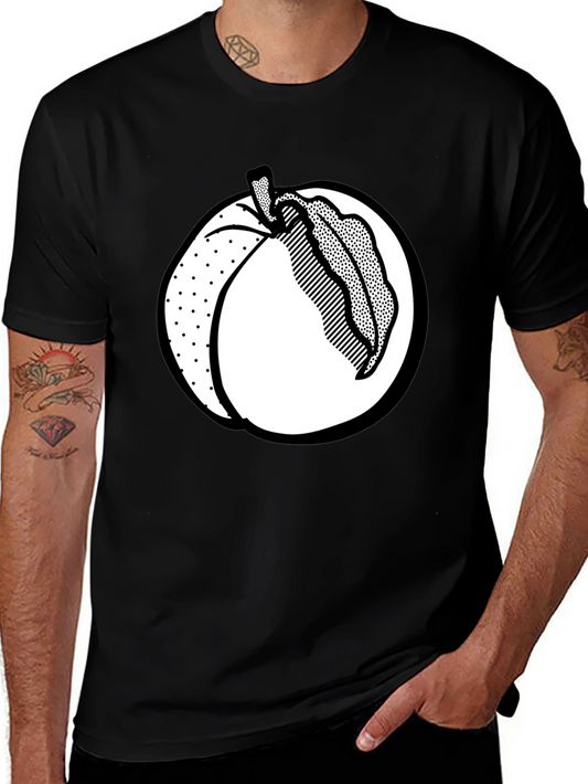 Peach Graphic Tee - Black Unisex Shirt
