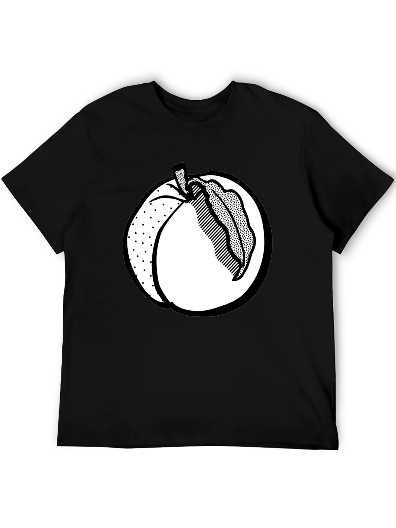 Peach Graphic Tee - Black Unisex Shirt