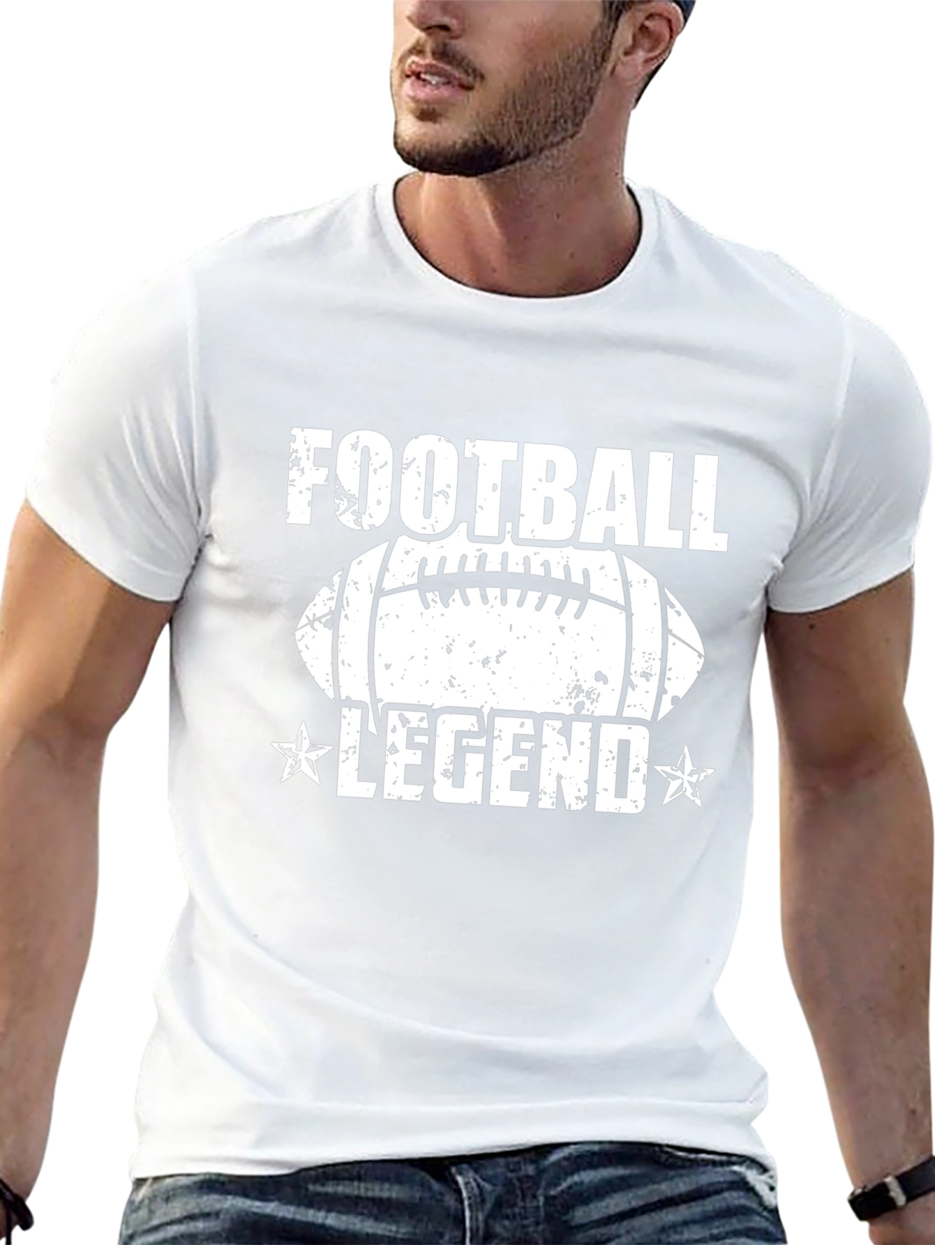 Football Legend Graphic T-Shirt - Black