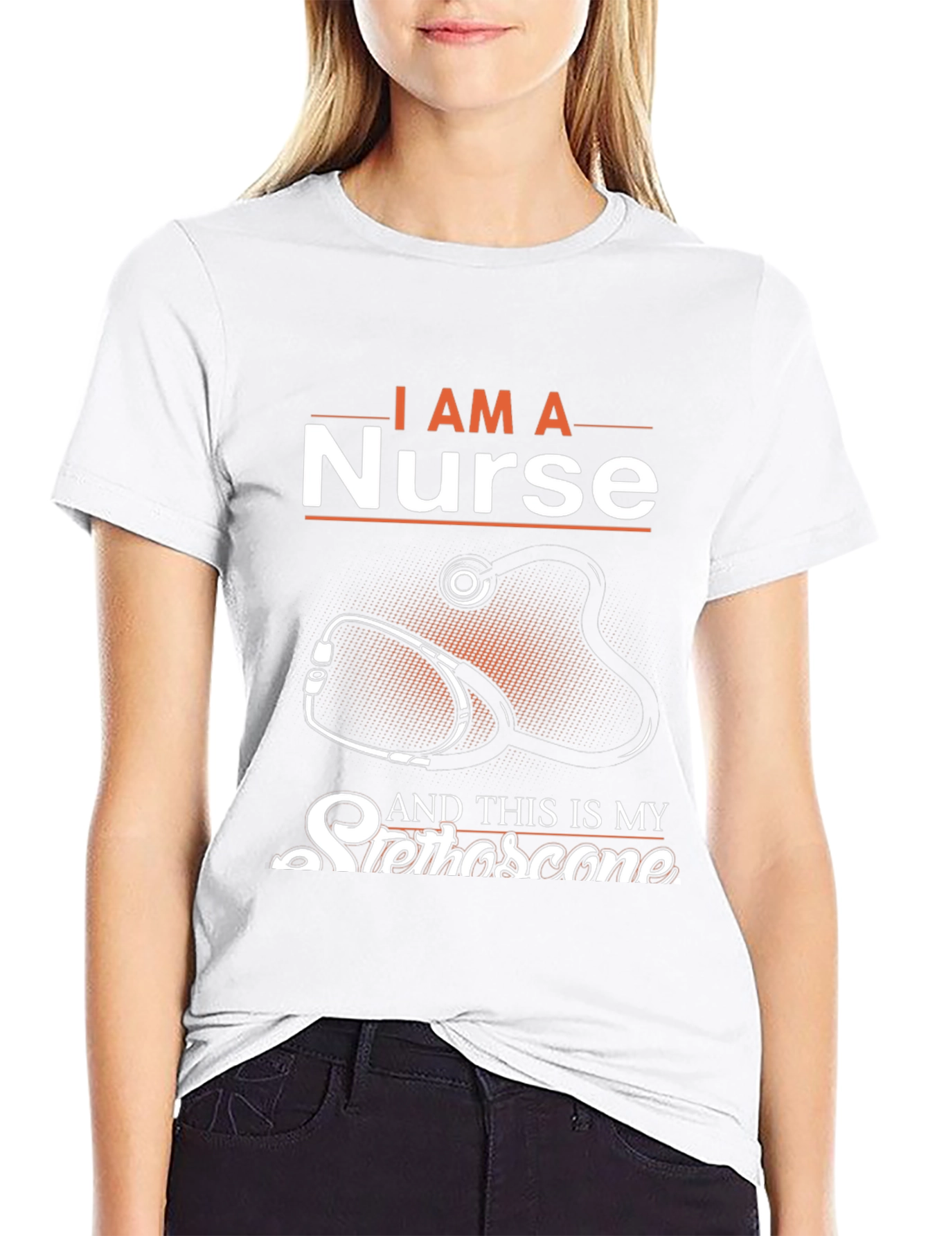 I am a Nurse T-Shirt - Stethoscope Graphic Tee