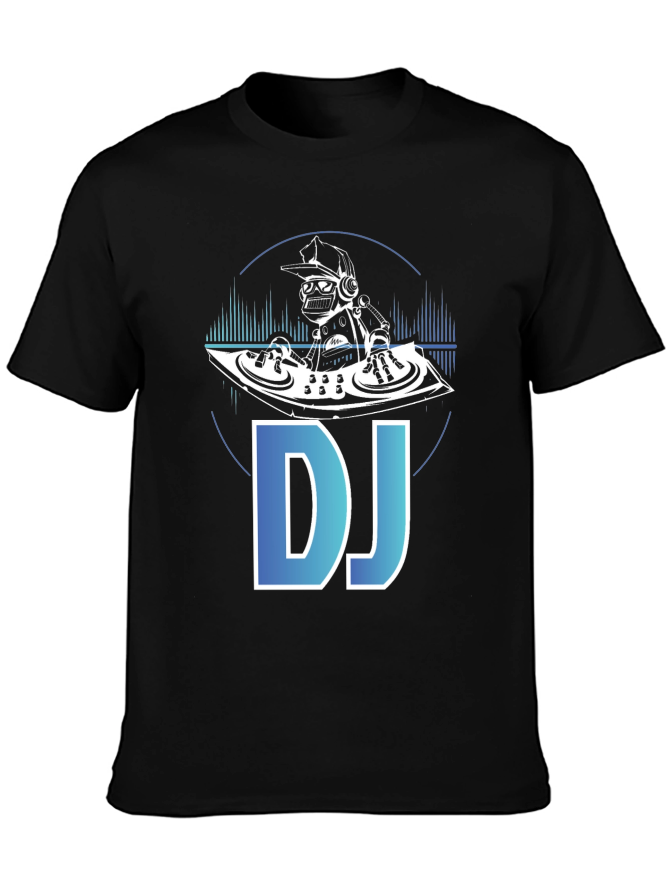 DJ Robot Graphic T-Shirt - Black