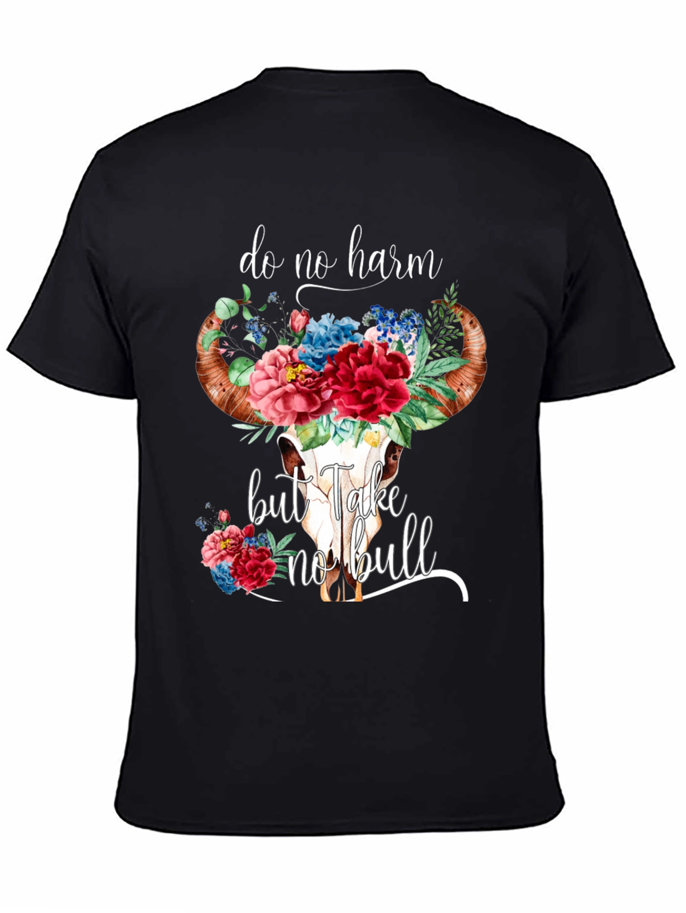 Do No Harm Bull Skull Graphic Tee