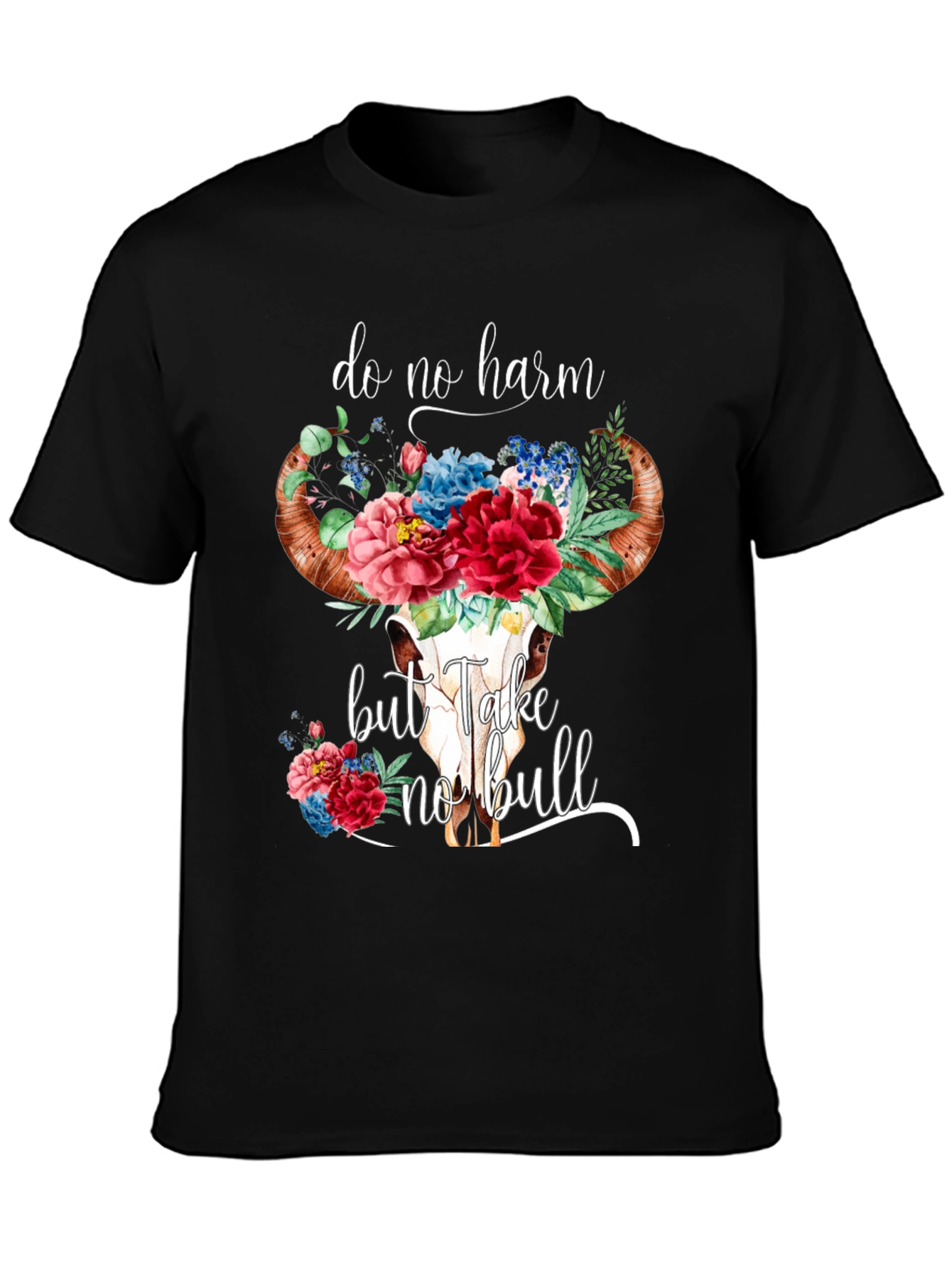 Do No Harm Bull Skull Graphic Tee
