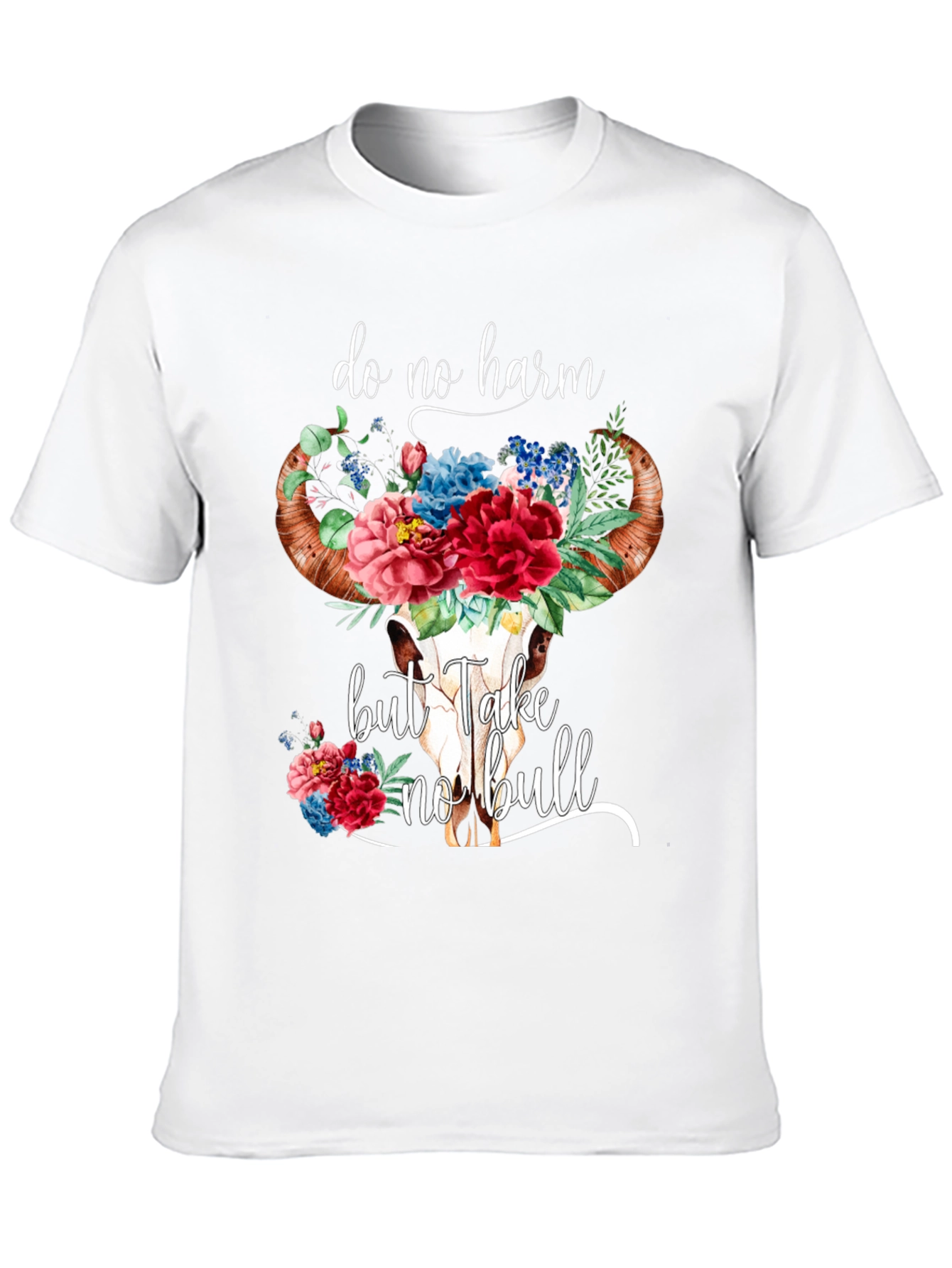 Do No Harm Bull Skull Graphic Tee