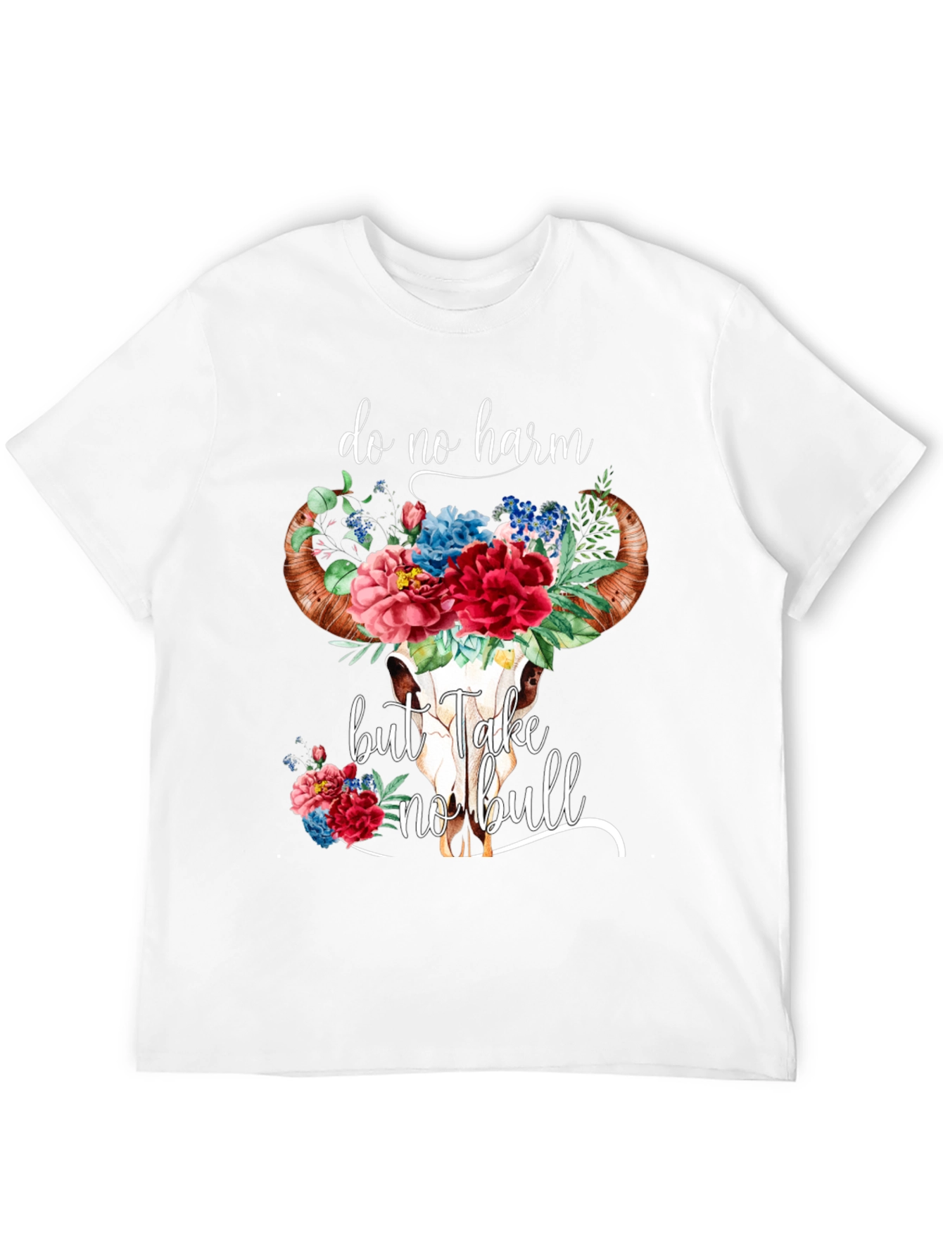 Do No Harm Bull Skull Graphic Tee