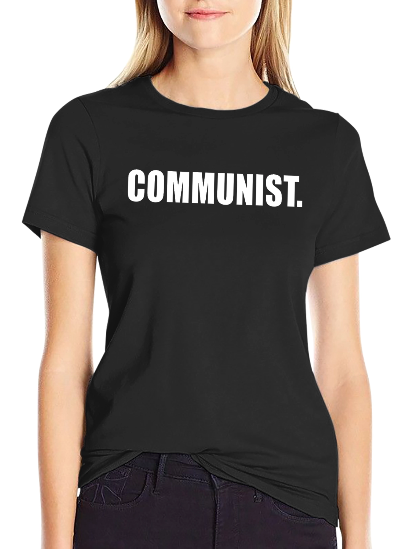 Communist Slogan Black T-Shirt