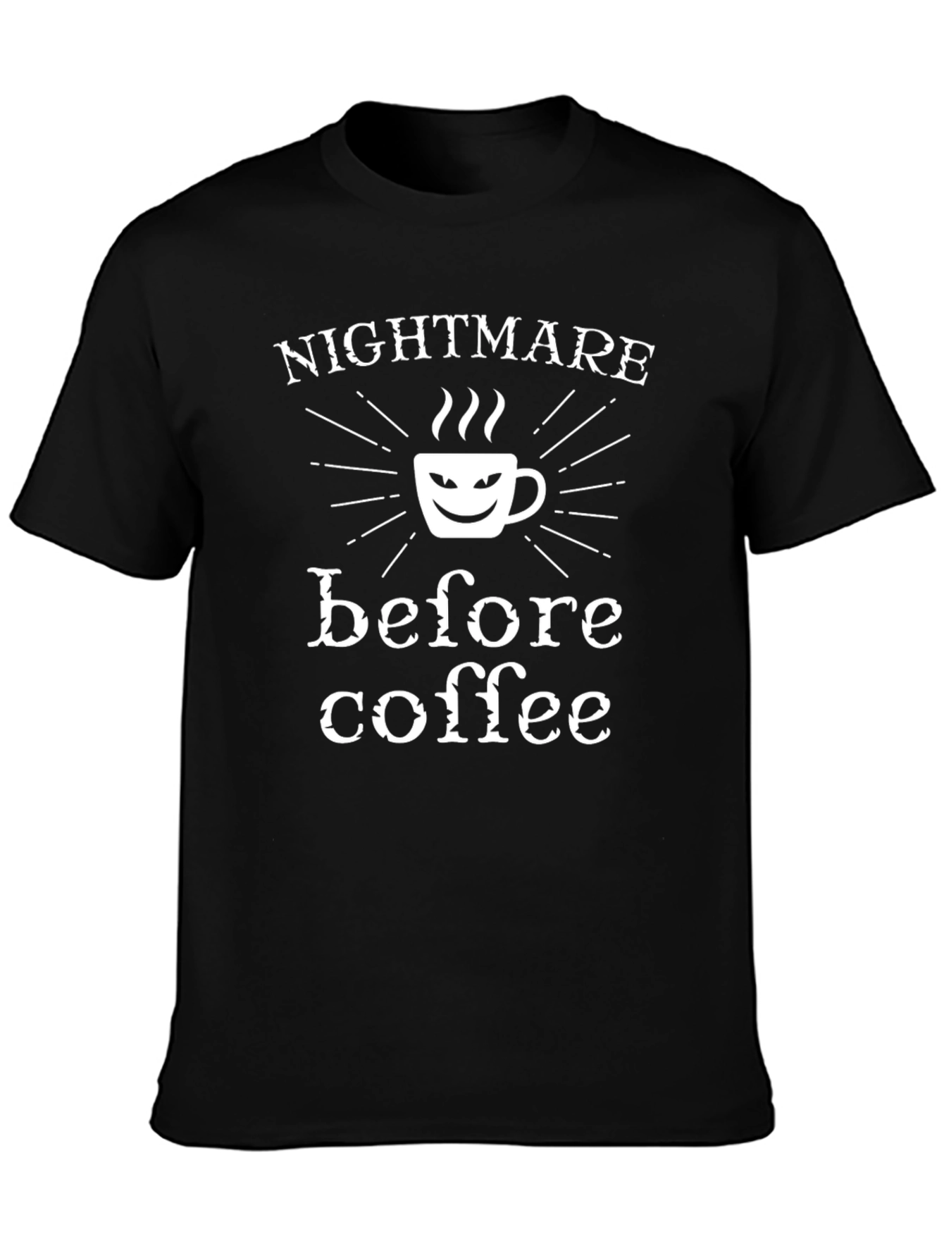 Nightmare Before Coffee Graphic Tee - Black
