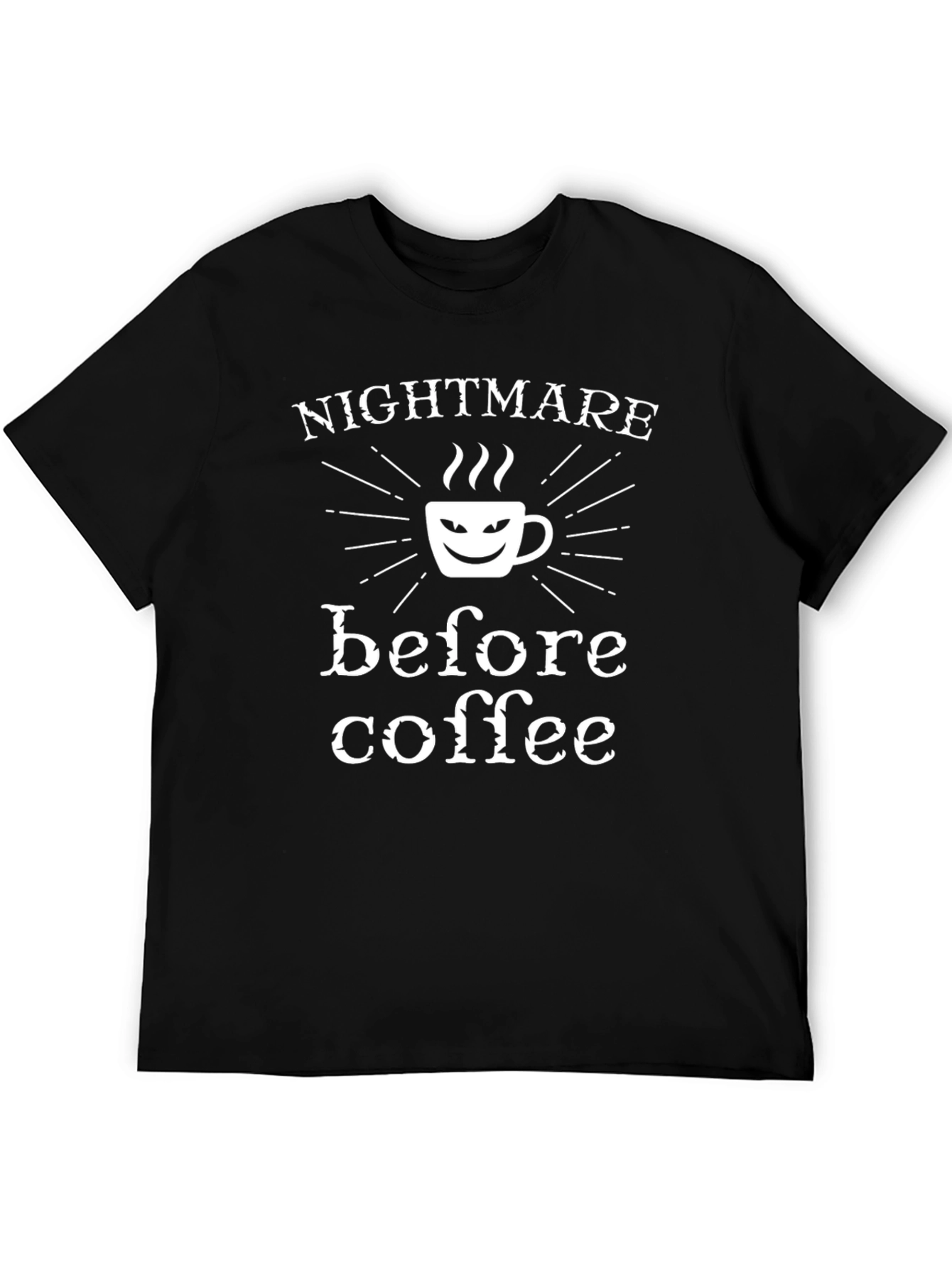 Nightmare Before Coffee Graphic Tee - Black