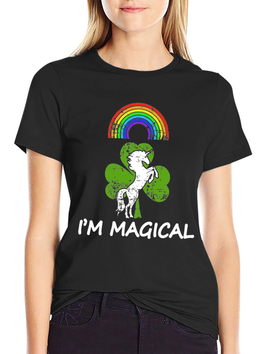 Magical St. Patricks Day Unicorn Rainbow T-Shirt