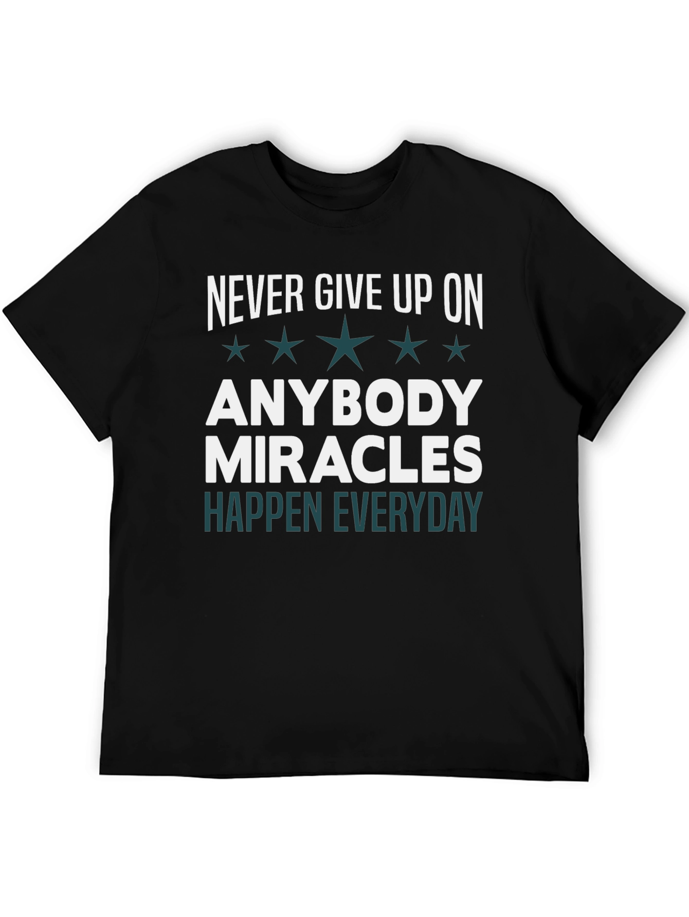 Inspirational Graphic T-Shirt: Never Give Up