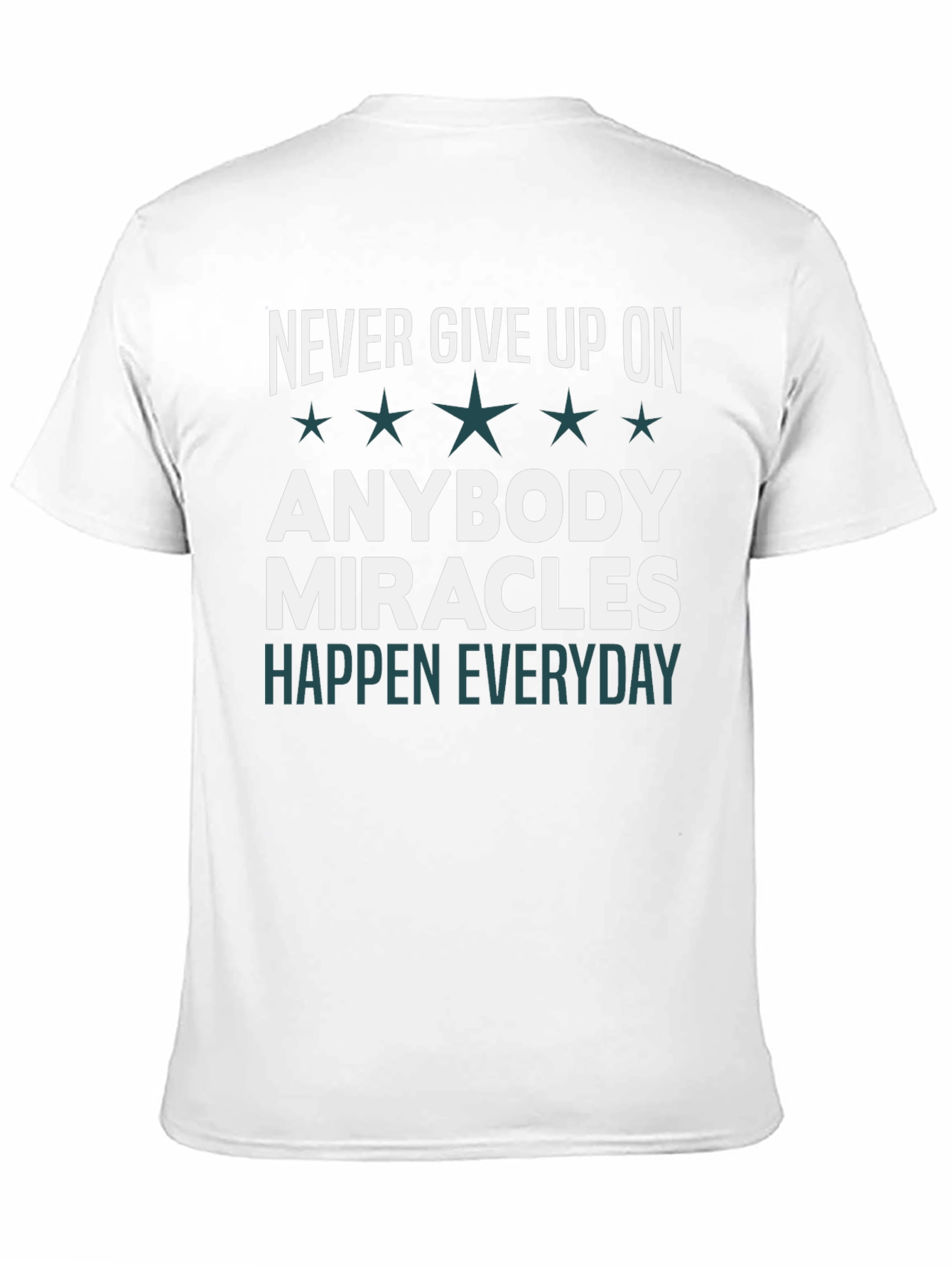 Inspirational Graphic T-Shirt: Never Give Up