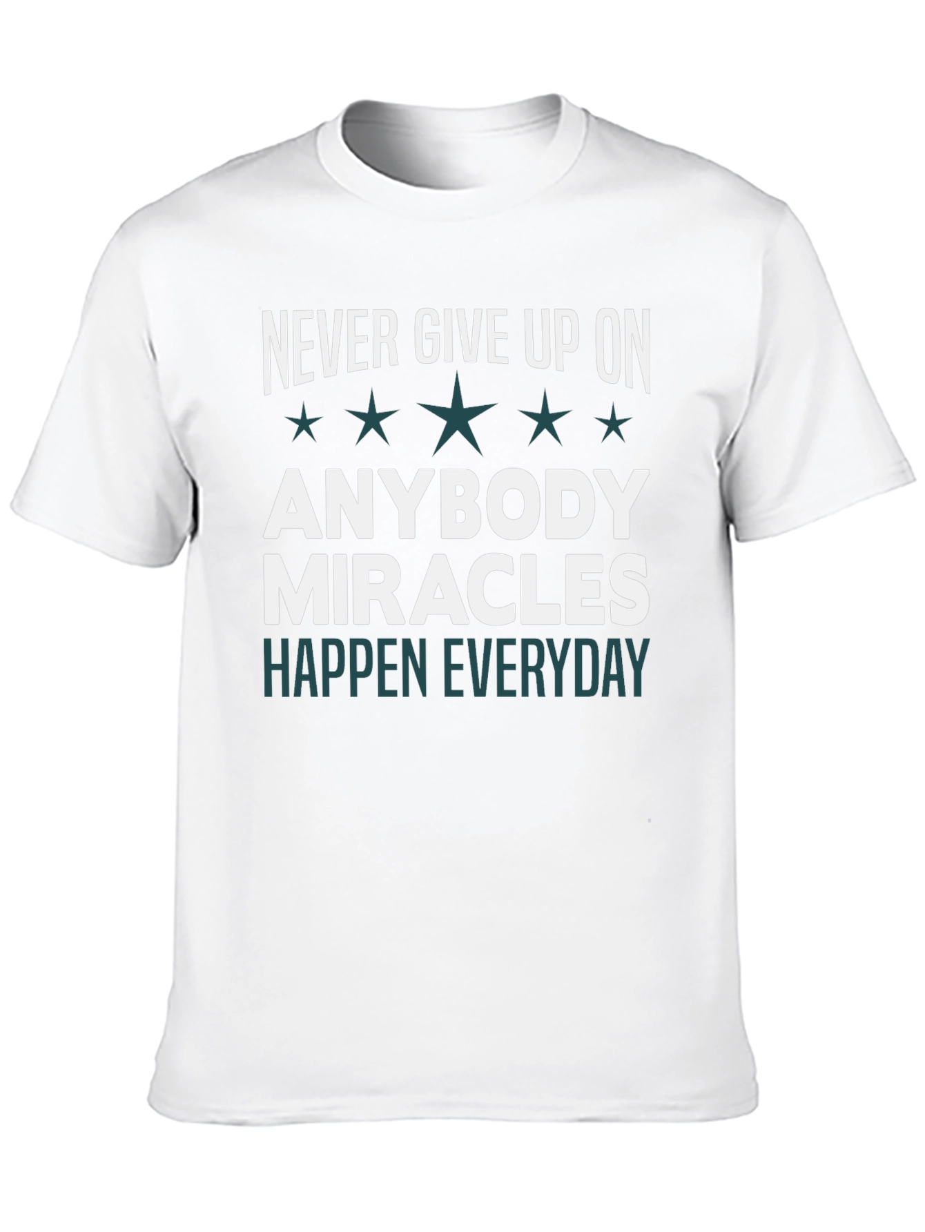 Inspirational Graphic T-Shirt: Never Give Up