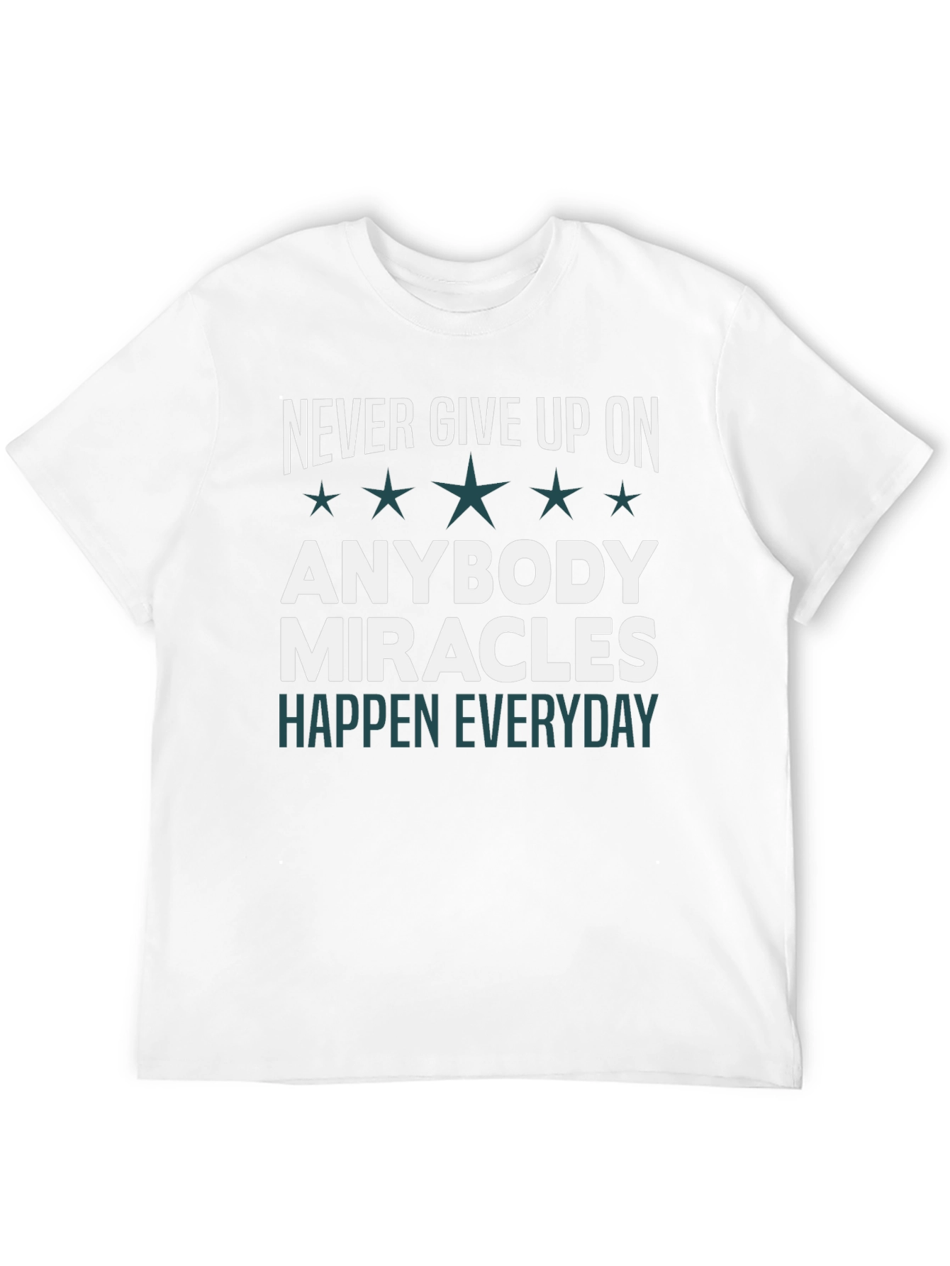 Inspirational Graphic T-Shirt: Never Give Up