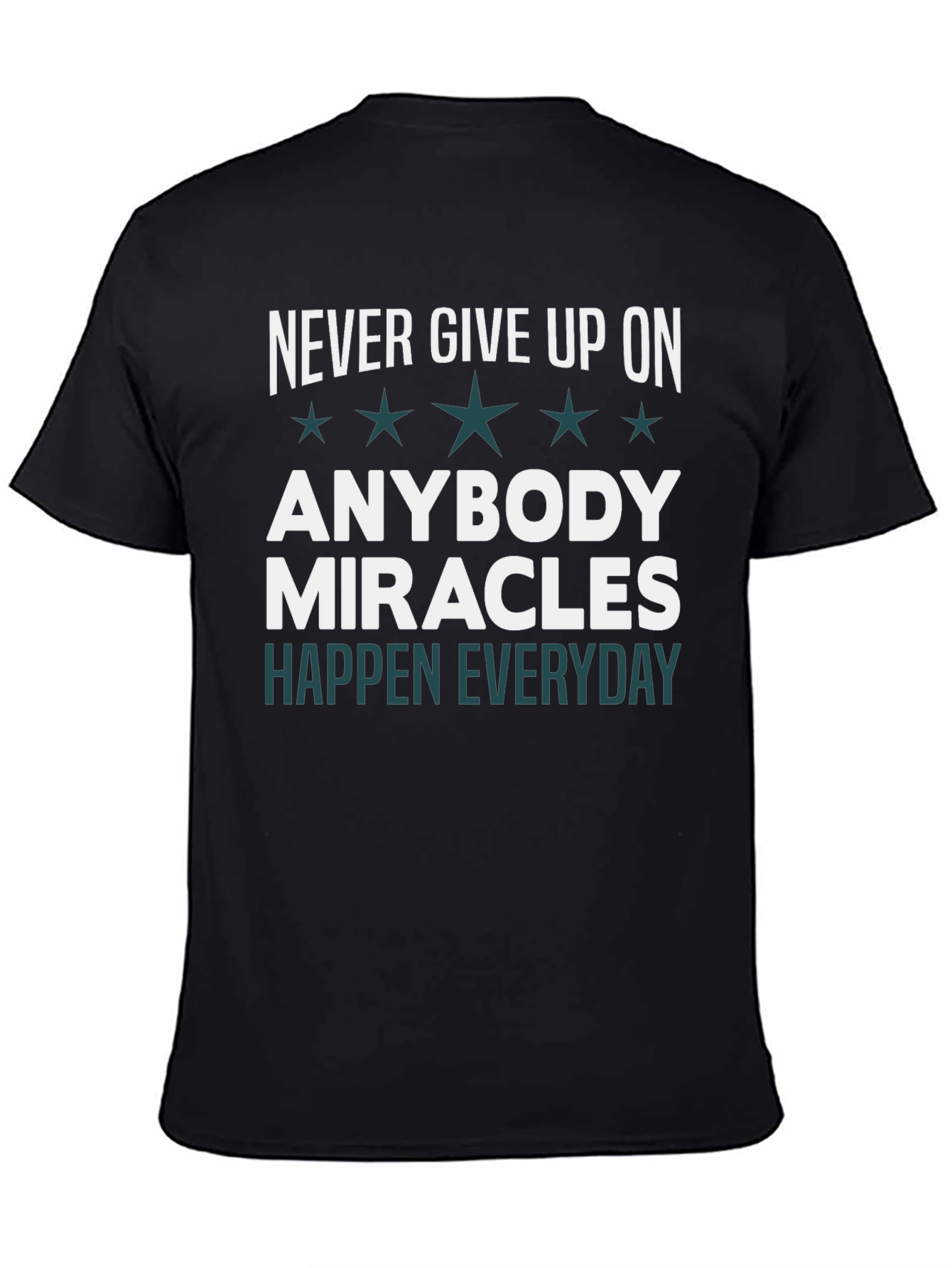 Inspirational Graphic T-Shirt: Never Give Up