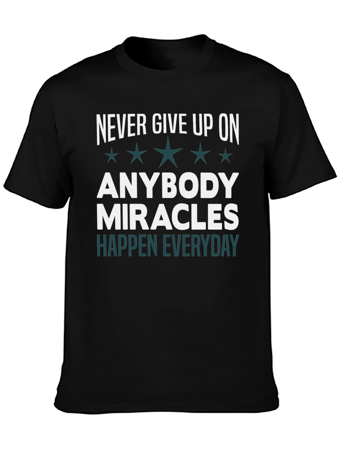 Inspirational Graphic T-Shirt: Never Give Up